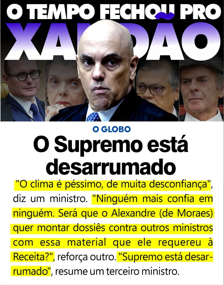 De acordo com a publicação, o cenário político brasileiro tem enfrentado momentos de tensão, especialmente em relação ao ministro Alexandre de Moraes, do Supremo Tribunal Federal (STF). Fontes indicam que o ministro, frequentemente chamado de "Xandão", tem sido alvo de críticas e pressões por parte de diversos setores da sociedade. Segundo o site, essas críticas se intensificaram após decisões judiciais polêmicas que Moraes proferiu em casos de grande repercussão nacional. A publicação destaca que essas decisões têm gerado debates acalorados sobre os limites do poder judiciário e a independência entre os poderes da República. Ainda conforme as informações divulgadas, o clima de insatisfação não se restringe apenas ao âmbito político. De acordo com a fonte, manifestações populares também têm expressado descontentamento com o ministro, refletindo uma polarização crescente no país. O site aponta que essas manifestações são, em parte, alimentadas por discursos de líderes políticos que questionam a atuação do STF e, especificamente, de Moraes. A publicação ressalta que essa situação tem gerado um ambiente de instabilidade, com possíveis impactos nas relações institucionais e na confiança pública nas instituições democráticas. Por fim, segundo a publicação, especialistas em direito constitucional têm se manifestado sobre o papel do Supremo Tribunal Federal e de seus ministros. De acordo com esses especialistas, citados pelo site, é fundamental que o STF mantenha sua função de guardião da Constituição, mas também é necessário que haja um equilíbrio entre os poderes para evitar excessos. A publicação conclui que o debate sobre a atuação de Alexandre de Moraes e do STF como um todo é um reflexo das complexas dinâmicas políticas e sociais que o Brasil enfrenta atualmente, e que o desfecho dessa situação ainda é incerto, dependendo de como as instituições e a sociedade civil irão reagir nos próximos meses.