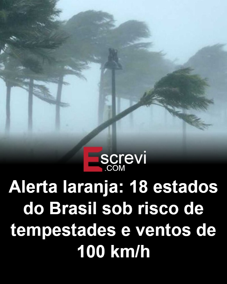De acordo com informações publicadas pelo site ND Mais, o Instituto Nacional de Meteorologia (Inmet) emitiu um alerta laranja para 18 estados do Brasil, indicando risco significativo de tempestades e ventos que podem atingir até 100 km/h. Essa condição climática adversa está prevista para quase todo o país, com uma concentração maior de riscos nos estados das regiões Sul e Sudeste. O alerta destaca a possibilidade de chuvas intensas, que podem resultar em volumes elevados de precipitação, aumentando o potencial para alagamentos e outros transtornos associados a condições meteorológicas severas. Conforme detalhado na publicação, o Inmet ressalta que a população deve estar atenta às atualizações meteorológicas e seguir as orientações das autoridades locais para garantir a segurança. O alerta laranja é uma indicação de perigo potencial, o que significa que as condições climáticas previstas podem causar danos e exigir precauções adicionais. Os estados sob maior risco devem se preparar para enfrentar possíveis interrupções nos serviços e dificuldades de mobilidade devido às condições adversas. O Inmet recomenda que as pessoas evitem se expor a áreas abertas durante as tempestades e busquem abrigo seguro. O site ND Mais informa ainda que, além dos ventos fortes, as chuvas intensas podem provocar deslizamentos de terra em áreas de encosta, especialmente nas regiões mais vulneráveis. A publicação enfatiza a importância de monitorar as previsões do tempo e seguir as instruções das autoridades de defesa civil. O Inmet continua a acompanhar a evolução das condições meteorológicas e deve emitir novos comunicados conforme necessário. A população é aconselhada a manter-se informada e a tomar medidas preventivas para minimizar os impactos das tempestades previstas.
