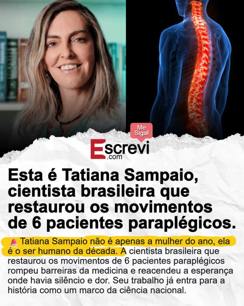 De acordo com informações divulgadas, Tatiana Sampaio, uma cientista brasileira, foi recentemente destacada como uma figura de grande relevância no cenário científico global. Segundo a publicação, Sampaio não é apenas reconhecida como a mulher do ano, mas também como o ser humano da década, devido às suas contribuições significativas para a medicina. Seu trabalho inovador, que resultou na restauração dos movimentos de seis pacientes paraplégicos, é considerado um marco na ciência nacional, rompendo barreiras antes intransponíveis e trazendo novas esperanças para aqueles que viviam em meio ao silêncio e à dor. Conforme relatado, o impacto do trabalho de Tatiana Sampaio transcende o campo da medicina, inspirando uma nova geração de cientistas e profissionais de saúde. A publicação destaca que a cientista brasileira conseguiu reacender a esperança em pacientes e suas famílias, que antes enfrentavam um futuro incerto. O sucesso de suas pesquisas não apenas melhora a qualidade de vida dos indivíduos diretamente beneficiados, mas também abre novas possibilidades para tratamentos futuros, estabelecendo um novo patamar para a ciência médica no Brasil e no mundo. Segundo o site, o reconhecimento de Tatiana Sampaio como uma figura de destaque na última década reflete a importância de suas descobertas e o potencial transformador de suas pesquisas. A cientista brasileira é vista como um exemplo de dedicação e inovação, e seu trabalho já é considerado um capítulo importante na história da ciência nacional. A publicação enfatiza que, ao devolver os movimentos a pacientes paraplégicos, Sampaio não apenas desafiou os limites do conhecimento médico, mas também trouxe uma nova perspectiva de esperança para muitos que antes não tinham alternativas.