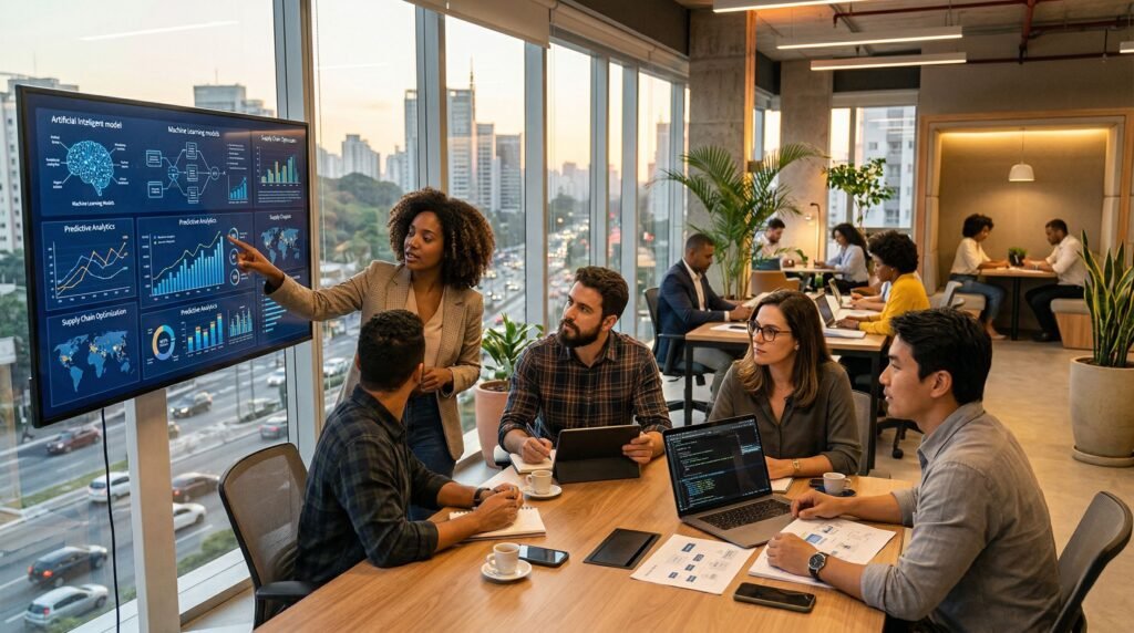 Quais são as profissões em alta no Brasil atualmente? O mercado de trabalho brasileiro está em transformação, com profissões como engenheiro de inteligência artificial, especialista em segurança de processos e analista de energia ganhando destaque. Essas áreas refletem a busca por produtividade e automação. Por que a inteligência artificial está impulsionando novas carreiras? A inteligência artificial está revolucionando negócios, criando demanda por especialistas em machine learning, IA generativa e automação de processos. Essas tecnologias aumentam a eficiência e reduzem riscos, tornando-se essenciais para empresas. Como a digitalização dos negócios afeta o mercado de trabalho? A digitalização transforma o mercado, exigindo profissionais com habilidades em análise de dados, segurança e desenvolvimento de soluções. A familiaridade com ferramentas digitais é crucial para se destacar em funções emergentes. Quais áreas estão crescendo além da tecnologia? Além da tecnologia, finanças e saúde estão em alta. Cargos como planejador financeiro, assessor de investimentos e técnico de laboratório microbiológico refletem a importância do planejamento financeiro e da pesquisa clínica. Como se preparar para essas novas oportunidades? Investir em formação complementar e cursos de curta duração é essencial. Profissionais devem buscar qualificação em áreas como dados, finanças e segurança para se manterem competitivos e prontos para novas oportunidades. Quais competências são mais valorizadas atualmente? Competências digitais, análise de dados e segurança são altamente valorizadas. Além disso, habilidades como comunicação, gestão de tempo e inteligência emocional são fundamentais para melhorar o desempenho e a adaptação no trabalho. Qual é o tempo médio de experiência necessário para essas profissões? O tempo médio de experiência varia entre 2 e 7 anos, permitindo que profissionais em início de carreira se qualifiquem rapidamente. Formação direcionada e experiência prática são chaves para alcançar cargos em alta. Quais regiões do Brasil oferecem mais oportunidades? São Paulo, Campinas, Curitiba, Rio de Janeiro, Belo Horizonte, Porto Alegre, Florianópolis, Recife e Salvador são regiões com mais vagas. Essas cidades concentram empresas que buscam profissionais qualificados nas áreas em crescimento. Como as plataformas de carreira podem ajudar na preparação? Plataformas de carreira e relatórios de mercado ajudam a identificar funções em crescimento e competências recorrentes. Elas oferecem insights sobre tendências e oportunidades, facilitando a preparação e a atualização profissional. Por que é importante acompanhar tendências setoriais? Acompanhar tendências setoriais e novas tecnologias é essencial para manter a competitividade. Isso permite que profissionais se adaptem rapidamente às mudanças e se posicionem melhor no mercado de trabalho. Como mapear a situação atual para uma transição de carreira? Mapear a situação atual envolve avaliar o tempo de experiência, competências e atividades relacionadas a cargos em alta. Isso ajuda a direcionar esforços e definir um foco de atuação para uma transição de carreira bem-sucedida. Quais são os passos para um planejamento de carreira estratégico? Para um planejamento estratégico, é importante comparar competências, buscar formação direcionada e ajustar currículo e perfil on-line. Basear-se em dados e nas necessidades das empresas torna o planejamento mais eficaz. Como fortalecer a relevância profissional em setores de alta demanda? Aprofundar conhecimentos em áreas como dados, finanças e segurança amplia a relevância profissional. Fortalecer habilidades interpessoais e acompanhar regulações e tecnologias também são passos importantes para se destacar.