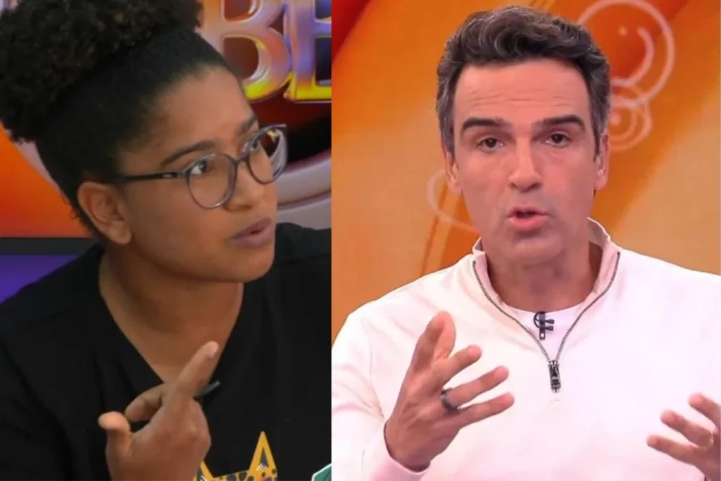 O que aconteceu no BBB26 com Milena Lages? Milena Lages criou um "suco de lixo" para descobrir quem roubou comida na Xepa, gerando polêmica no BBB26. Por que Tadeu Schmidt ficou indignado com Milena? Tadeu Schmidt ficou furioso porque a atitude de Milena foi considerada inadequada e potencialmente perigosa para a saúde dos participantes. Qual foi a reação da produção do BBB26? A produção do BBB26 advertiu Milena e a obrigou a descartar o "suco de lixo" para garantir a segurança dos confinados. O que motivou Milena a criar o "suco de lixo"? Milena estava revoltada com o desaparecimento de comida na Xepa e tentou identificar o responsável pelo "roubo" com sua mistura. Quem foi responsável pelo sumiço da comida na Xepa? Jordana Morais consumiu a refeição, mas Milena não sabia disso quando criou o "suco de lixo". Como a situação afetou a dinâmica da casa? A atitude de Milena gerou tensão e repercussão negativa, aumentando o clima de desconfiança entre os participantes.