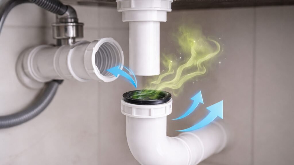 Por que o mau cheiro de esgoto persiste no banheiro e na cozinha? O odor desagradável geralmente vem de falhas invisíveis no sistema hidráulico, não da limpeza. Gases do esgoto entram no ambiente quando não há vedação correta. Como identificar a origem do mau cheiro de esgoto? Verifique se há falhas na vedação dos ralos e sifões. A vedação inadequada permite a entrada de gases do esgoto. Quais são as consequências de não resolver o mau cheiro de esgoto? Além do desconforto, a exposição contínua a esses gases pode afetar a saúde, causando dores de cabeça e náuseas. Como solucionar o problema de forma definitiva? Garanta uma vedação adequada nos ralos e sifões. Isso impede a entrada de gases e elimina o mau cheiro de forma eficaz. Por que a vedação é tão importante para eliminar o mau cheiro? A vedação correta bloqueia a passagem dos gases do esgoto, que são a principal causa do odor desagradável nos ambientes.