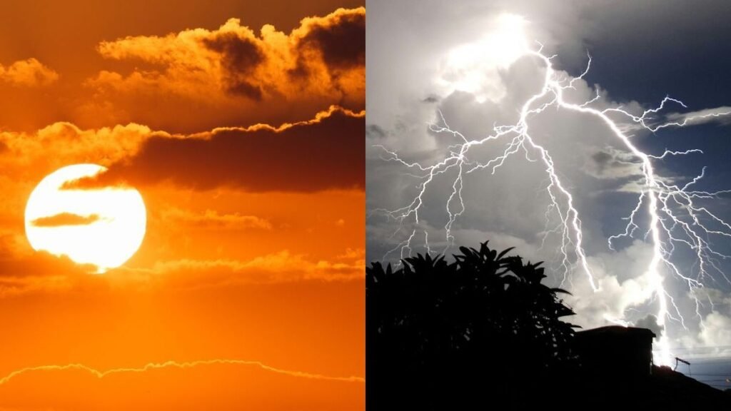 O que está causando a mudança no tempo em Santa Catarina? A mudança climática é impulsionada por um sistema de baixa pressão que, combinado com o calor e a umidade, aumenta a instabilidade atmosférica na região. Quais são as previsões para o clima nos próximos dias? Espera-se uma virada no tempo com temporais e risco de alagamentos entre segunda e terça-feira, após um fim de semana de calor extremo. Como o calor extremo afeta a população? O calor intenso, com sensação térmica perto de 50°C, pode causar desconforto térmico, desidratação e agravar doenças cardiorrespiratórias. Quais regiões serão mais afetadas pelos temporais? O Litoral e áreas próximas devem enfrentar maior instabilidade, com risco de alagamentos e danos na rede elétrica. No Grande Oeste, a chuva será mais isolada. Quais são os riscos associados aos temporais previstos? Há risco moderado de alagamentos, queda de galhos e árvores, destelhamentos e danos na rede elétrica, especialmente no Litoral. Como a população deve se preparar para essa mudança no tempo? A Defesa Civil recomenda acompanhar os alertas e manter cuidados preventivos para minimizar riscos durante os temporais.