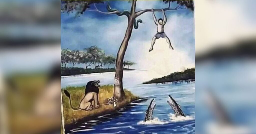 O que torna este enigma tão desafiador? 🤔 A complexidade do cenário, com ameaças mortais ao redor, desafia a lógica e a intuição, exigindo pensamento criativo para encontrar uma solução. Como o homem pode escapar dessa situação perigosa? A solução está na paciência. Esperando o leão ir ao lago, ele distrai os crocodilos, permitindo uma fuga silenciosa. Por que a paciência é crucial neste enigma? A paciência permite observar e esperar o momento certo, mostrando que timing pode ser mais eficaz que força ou velocidade. O que este enigma ensina sobre resolução de problemas? Ele destaca a importância de pensar fora da caixa, usar a calma e questionar o óbvio para encontrar soluções simples em situações complexas. Como esses desafios podem beneficiar o cérebro? Enigmas estimulam o raciocínio, a observação e a intuição, desenvolvendo habilidades cognitivas de forma divertida e única. Por que é fácil ignorar respostas simples? Em situações complexas, a mente tende a complicar, esquecendo que a solução pode ser mais simples do que parece. Qual é a lição mais valiosa deste enigma? A criatividade e a disposição para questionar o que parece certo frequentemente levam aos melhores resultados.