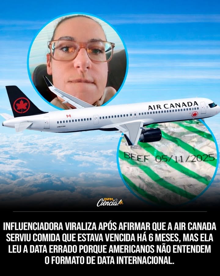 Quem é Kerry Schwartz e por que ela viralizou no TikTok? Kerry Schwartz é uma influenciadora que viralizou após alegar que a Air Canada serviu carne vencida em um voo. O vídeo no TikTok mostrou datas que ela interpretou como indicativo de validade expirada, gerando grande repercussão online. Qual foi a alegação de Kerry Schwartz sobre a comida servida no voo? Ela afirmou que a carne servida estava vencida há seis meses, baseando-se nas datas "06 11 25" e "05/11/2025" no rótulo, que interpretou como junho e maio de 2025. Por que a interpretação de Kerry Schwartz estava errada? O erro ocorreu devido ao formato de data. No Canadá, usa-se dia-mês-ano, então as datas "05/11/2025" e "06/11/2025" referem-se a 5 e 6 de novembro de 2025, não a meses anteriores. Como os internautas reagiram ao vídeo de Kerry Schwartz? Muitos apontaram o erro de interpretação e fizeram comentários irônicos sobre diferenças culturais e formatos de data, destacando a confusão gerada pela falta de entendimento dessas convenções. Qual foi a defesa de Kerry Schwartz após as críticas? Ela manteve que o pão estava "duro como pedra" e afirmou que um comissário disse que refeições de avião podem ser congeladas por meses, ainda sendo seguras para consumo. Como a Air Canada foi vista após o incidente? Muitos usuários defenderam a companhia aérea, destacando que o problema foi um mal-entendido cultural e não uma questão de segurança alimentar. O que esse episódio revela sobre diferenças culturais? Mostra como convenções culturais, como formatos de data, podem causar grandes confusões online, ressaltando a importância de entender essas diferenças para evitar mal-entendidos. Qual a importância de entender formatos de data internacionais? Compreender formatos de data é crucial para evitar confusões, especialmente em contextos internacionais, onde diferentes padrões podem levar a interpretações erradas. Como a viralização do vídeo impactou a percepção pública? O vídeo destacou a importância de verificar informações antes de compartilhar, além de evidenciar como mal-entendidos culturais podem rapidamente ganhar atenção online. O que podemos aprender com o caso de Kerry Schwartz e a Air Canada? A lição principal é a importância de entender e respeitar diferenças culturais e verificar informações antes de fazer alegações públicas, especialmente em plataformas de grande alcance como o TikTok.
