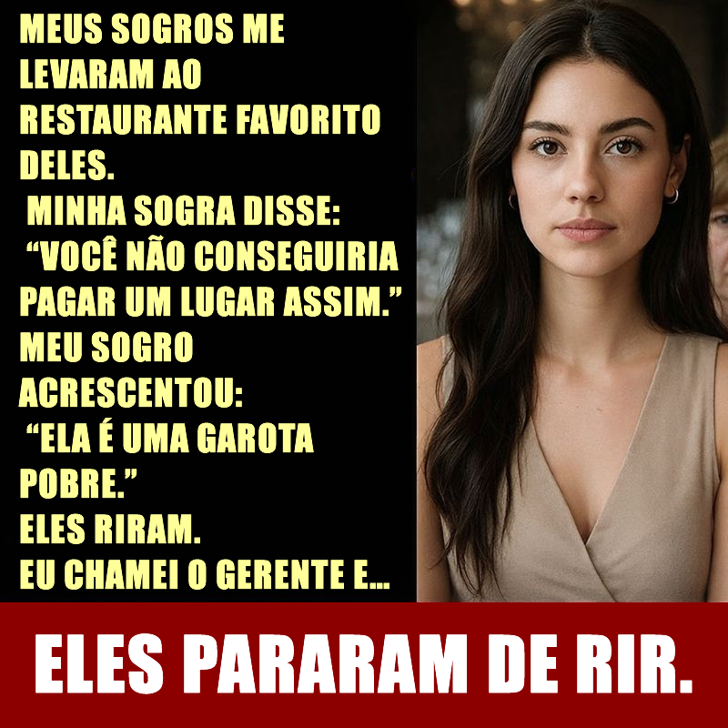 Meus sogros me levaram ao seu “restaurante preferido” para me constranger — sem imaginar que o lugar era meu