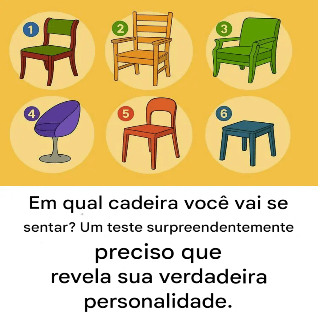 Em qual cadeira você se sentaria? Descubra o que isso revela sobre você