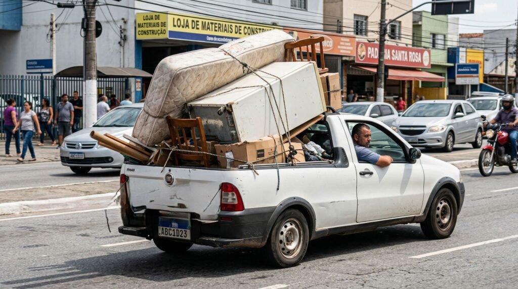 O que é carga mal acomodada no carro? Carga mal acomodada é qualquer objeto no veículo que comprometa a segurança, como itens soltos que podem se tornar projéteis ou volumes que obstruem a visibilidade. Por que transportar carga mal acomodada é perigoso? Itens soltos podem se deslocar em freadas bruscas, atingindo ocupantes. Volumes mal presos podem cair na via, causando acidentes. Quais são as consequências legais de transportar carga inadequadamente? O motorista pode ser multado e perder pontos na CNH. Em casos graves, o veículo pode ser retido até que a carga seja reorganizada. Como o CTB regula o transporte de carga em veículos? O artigo 231 do CTB proíbe transporte que comprometa a estabilidade do veículo ou a segurança no trânsito, incluindo carga que obstrua a visibilidade. Quais práticas ajudam a evitar autuações por carga mal acomodada? Utilize o porta-malas, distribua o peso de forma equilibrada, fixe bem os objetos e respeite os limites do veículo para garantir segurança. Quais são os riscos de não seguir as recomendações de carga? Além de multas, há risco de acidentes graves, especialmente em rodovias, onde a alta velocidade aumenta o perigo de colisões. Como a carga mal acomodada afeta a estabilidade do veículo? Carga mal distribuída ou mal fixada pode desestabilizar o veículo, aumentando o risco de perda de controle e acidentes. Por que é importante respeitar o peso máximo indicado pelo fabricante? Exceder o peso máximo compromete a segurança, afetando a dirigibilidade e aumentando o risco de falhas mecânicas. Quais são as melhores práticas para transportar cargas maiores? Para cargas grandes, use bagageiro de teto adequado ou contrate frete específico, garantindo segurança e conformidade com a lei. Como a carga mal acomodada pode afetar outros usuários da via? Volumes que ultrapassam a carroceria ou saem por janelas representam perigo para outros veículos e pedestres, podendo causar acidentes.