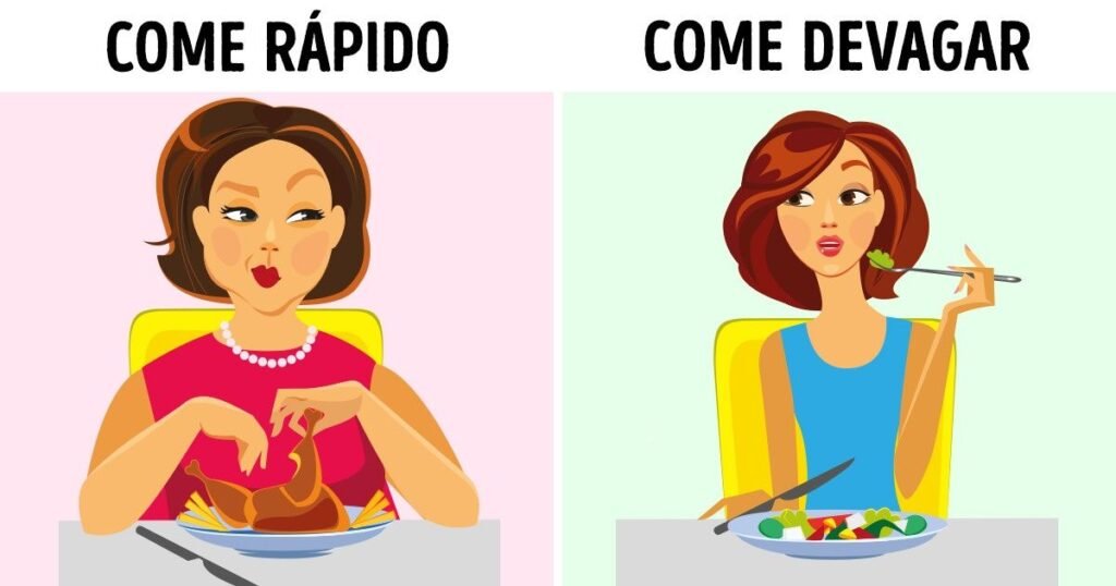 A promessa de uma solução rápida pode parecer tentadora, mas a verdade sobre as **dietas milagrosas** é bem menos animadora do que muita gente imagina. Se elas prometem tanto, por que continuam falhando para a maioria das pessoas? Um estudo publicado na revista **American Psychologist** concluiu que as dietas de curto prazo não garantem **perda de peso** nem melhora da **saúde** para a maior parte das pessoas. E a questão vai além. Várias pesquisas também indicaram que fazer dieta sem necessidade, quando a pessoa já é saudável, pode até provocar o efeito contrário e afetar negativamente o organismo. Então, se cortar tudo por alguns dias não resolve, o que realmente faz diferença? A resposta está em mudanças permanentes no **estilo de vida**, especialmente nos **hábitos alimentares**. Não se trata de fórmulas radicais, mas de ajustes simples que ajudam o corpo a funcionar melhor e tornam a alimentação mais equilibrada no dia a dia. Mas quais hábitos podem substituir essa lógica de restrição? Um dos primeiros é **comer devagar**. Um estudo descobriu que pessoas que comem rápido também ganham peso mais rapidamente do que aquelas que comem com calma. Ao mastigar melhor e ingerir os alimentos mais lentamente, a sensação de **saciedade** aumenta, mesmo quando a quantidade consumida é menor. Para colocar isso em prática, vale observar quantas vezes cada garfada é mastigada e aumentar esse número aos poucos. E beber água, muda alguma coisa? Sim. **Beber bastante água** é essencial para a saúde e também pode ajudar antes das refeições. Uma pesquisa verificou que pessoas que bebiam **meio litro de água** 30 minutos antes de comer ingeriam menos alimentos do que aquelas que não tinham esse hábito. O estudo acompanhou os participantes por **12 semanas** e concluiu que quem bebia água antes das refeições perdeu **44% mais peso** do que o outro grupo. Será que até o ambiente interfere na quantidade que se come? Em alguns casos, sim. Uma experiência mostrou que as pessoas bebiam e comiam menos quando usavam **xícaras e pratos vermelhos**, em comparação com louças azuis. A explicação sugerida é que a cor vermelha pode ser percebida como um sinal sutil de interrupção. E o que mais costuma atrapalhar sem que a pessoa perceba? O **açúcar adicionado** é um dos principais pontos de atenção. Ele está ligado a problemas como **diabetes**, **obesidade** e **doenças cardíacas**. Uma única lata de bebida com cerca de **52 gramas de açúcar** já ultrapassa o limite diário recomendado de açúcar adicionado: **37,5 gramas para homens** e **25 gramas para mulheres**. Por isso, a troca por opções como **chá verde**, **café** ou **suco de frutas frescas** pode ser uma escolha melhor. Comer distraído faz tanta diferença assim? Faz. Quando a refeição acontece diante da **TV** ou com o **celular** na mão, a tendência é consumir mais calorias. Além disso, a atenção ao que está sendo ingerido diminui. Uma análise baseada em **24 estudos** concluiu que quem se distraía durante a refeição consumia **10% a mais de comida**. E no café da manhã, existe alguma escolha mais vantajosa? Um estudo publicado no **International Journal of Obesity** descobriu que, no café da manhã, combinar uma dieta de baixas calorias com o consumo de **ovos** aumenta mais as chances de perda de peso do que uma refeição baseada em **pães e doces**. Isso acontece porque a **proteína** dos ovos prolonga a saciedade ao longo do dia. Mas tomar café da manhã é realmente tão importante? Sim. Pular essa refeição ou comer pouco pela manhã pode ser prejudicial à saúde. O **café da manhã** ajuda a fornecer energia para começar o dia e também reduz as chances de **diabetes**, **sobrepeso** e **doenças cardíacas**. Estudos ainda apontaram que ele auxilia na perda de peso. Mais de **75% das pessoas** que perderam mais de **13 quilos** comem bem nesse período do dia. Existe algum truque simples para controlar a fome entre as refeições? Segundo uma pesquisa da **Universidade de Rhode Island**, mascar **goma sem açúcar** com sabor de **menta** pode ajudar. O sabor afeta as papilas gustativas e reduz a vontade de comer. No estudo, quem mascava chiclete consumia menos calorias no almoço e resistia melhor aos petiscos ao longo do dia. Até a iluminação do lugar pode influenciar? Pode. Pesquisadores de várias universidades americanas observaram que pessoas que comiam em ambientes **mais iluminados** ingeriam **39% menos calorias** do que aquelas que faziam refeições em locais com luz fraca. E, por fim, vale insistir em poucas refeições grandes? A recomendação apresentada é outra: em vez de **três grandes refeições**, fazer **seis refeições menores** ao longo do dia. Isso reduz o intervalo entre comer e ajuda a evitar excessos. A nutricionista **Amy Jamieson-Petonic** explica: “Após cerca de três horas sem comer, o açúcar no sangue começa a baixar. Após quatro horas, seu corpo já terá digerido qualquer coisa que tenha consumido antes. E superado o intervalo de cinco horas, o açúcar no sangue começa a cair drasticamente, fazendo com que você se apegue a qualquer coisa que possa colocar na boca e mastigar”. No fim, os **10 hábitos alimentares** são estes: **comer devagar**, **beber água antes das refeições**, **usar pratos e xícaras vermelhos**, **reduzir o açúcar adicionado**, **comer sem distrações**, **preferir ovos no café da manhã**, **não pular o café da manhã**, **mascar goma sem açúcar com menta**, **fazer refeições em ambientes iluminados** e **dividir a alimentação em seis porções menores ao longo do dia**.