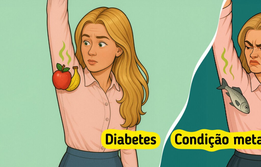 **7 Mudanças no Cheiro Corporal que Podem Indicar Problemas de Saúde** O **cheiro corporal** é uma característica natural de cada indivíduo, influenciada por fatores como alimentação, higiene e genética. No entanto, mudanças significativas ou persistentes no odor do corpo podem ser um sinal de alerta para possíveis problemas de saúde. Segundo a publicação da Incrível Club, existem sete tipos de odores corporais que podem indicar desequilíbrios ou condições médicas que merecem atenção. **1. Cheiro de Alho ou Cebola: Estresse e Bactérias** Por que o estresse pode alterar o cheiro corporal? Quando estamos sob estresse, o corpo ativa as **glândulas sudoríparas apócrinas**, localizadas principalmente nas axilas, virilha e couro cabeludo. Essas glândulas liberam um suor mais espesso e rico em proteínas, que serve de alimento para as bactérias presentes na pele. Na decomposição desse suor, as bactérias produzem compostos de enxofre voláteis (VSCs), que podem gerar odores semelhantes ao de alho ou cebola, dependendo do microbioma de cada pessoa. **2. Cheiro de Mofo ou Bolor: Doença Hepática** O que pode causar um cheiro de mofo no corpo? Um cheiro semelhante a mofo ou bolor pode ser sinal de **doença hepática avançada**, conhecida como fetor hepaticus. Essa condição está ligada ao acúmulo de sulfeto de dimetila, que é eliminado pelo suor e pela respiração. Ele costuma aparecer em estágios mais graves, como na cirrose, quando o fígado já não consegue filtrar as toxinas do sangue de forma adequada. Além desse odor característico, podem surgir outros sintomas como icterícia, cansaço extremo e acúmulo de líquido no abdômen. **3. Cheiro Doce e Frutado: Cetoacidose Diabética** Por que o hálito pode ter um cheiro doce? Um cheiro doce e frutado, principalmente no hálito, pode indicar **cetoacidose diabética (CAD)**, uma complicação séria do diabetes. Isso acontece quando o corpo não tem insulina suficiente e passa a usar a gordura como fonte de energia, produzindo cetonas, entre elas a acetona, responsável por esse odor característico. Trata-se de uma emergência médica, geralmente acompanhada de sintomas como cansaço extremo, sede excessiva e micção frequente. **4. Cheiro de Peixe: Trimetilaminúria** O que é trimetilaminúria e como ela afeta o cheiro corporal? Um cheiro corporal persistente de peixe pode estar ligado à **trimetilaminúria (TMAU)**, um distúrbio metabólico genético raro. Nessa condição, o organismo não consegue quebrar a trimetilamina, substância produzida a partir de alimentos como peixes, ovos e alguns legumes. Como resultado, a trimetilamina é eliminada pelo suor, respiração e urina, gerando um cheiro forte e desagradável de peixe. **5. Cheiro de Amônia ou Cloro: Insuficiência Renal** Por que o hálito pode cheirar a amônia? O hálito com cheiro de amônia ou cloro pode ser um sinal de **insuficiência renal**. Isso acontece quando os rins param de filtrar adequadamente a ureia da corrente sanguínea. Esse odor geralmente se intensifica após exercícios extenuantes ou uma dieta rica em proteínas. **6. Cheiro de Vinagre: Alterações Hormonais** O que pode causar um cheiro de vinagre no suor? Se o seu suor apresentar um cheiro parecido com vinagre, pode significar **alterações hormonais**, comuns na puberdade, na menopausa ou mesmo durante o ciclo menstrual. Também pode ser um sinal de diabetes mal controlado, em que o corpo não consegue usar a glicose de forma eficiente e recorre às gorduras como fonte de energia. **7. Cheiro de Xarope de Bordo: Síndrome da Urina do Xarope de Bordo** O que é a síndrome da urina do xarope de bordo? Um cheiro corporal doce e de xarope pode indicar a **síndrome da urina do xarope de bordo (MSUD)**, um distúrbio metabólico hereditário raro. Nessa condição, o organismo não consegue processar certos aminoácidos, levando ao acúmulo de toxinas que produzem um cheiro característico de xarope de bordo. Nosso corpo está constantemente nos enviando sinais sobre nossa saúde, e o **cheiro corporal** é um deles. Identificar e compreender essas mudanças pode ser crucial para um diagnóstico precoce e tratamento adequado. Se notar alterações persistentes no odor do corpo, é importante consultar um profissional de saúde para uma avaliação detalhada.