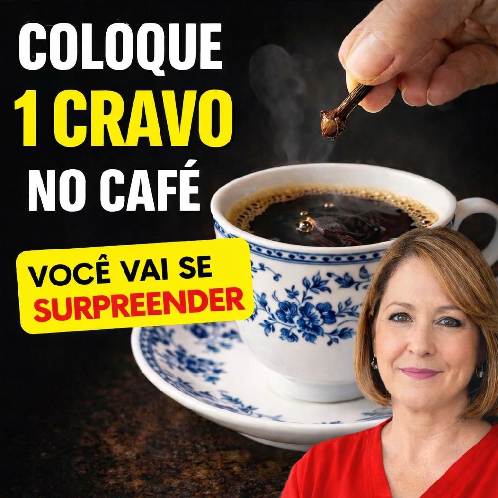 Parece só um detalhe na xícara, mas **1 cravo-da-índia no café** pode mudar mais do que o sabor — e quase ninguém presta atenção nisso. Mas por que uma especiaria tão pequena chamaria tanta atenção? Porque ela não entra na bebida apenas para perfumar. Quando combinada com o café, ela adiciona compostos que podem tornar esse hábito diário ainda mais interessante. E isso levanta outra pergunta: o que existe nessa mistura que faz tanta gente se surpreender? O café, por si só, já vai muito além da **cafeína**. Ele contém **compostos bioativos**, como os **polifenóis** e o **ácido clorogênico**, substâncias associadas à ação **antioxidante**, à modulação de processos inflamatórios e ao apoio no **metabolismo da glicose**. Além disso, o consumo moderado de café tem sido associado à proteção da **saúde do fígado**. Só que há um ponto que muda tudo: o que acontece quando outro ingrediente entra nessa equação? É aí que o **cravo-da-índia** deixa de ser apenas um aroma de receita caseira. Ele é rico em **eugenol**, um composto com ação **antioxidante**, **anti-inflamatória** e **antimicrobiana**. Também oferece **flavonoides**, **taninos** e minerais que participam de funções metabólicas importantes. Então a dúvida surge naturalmente: essa união é só agradável ao paladar ou pode realmente oferecer algo a mais ao organismo? Um dos aspectos mais comentados dessa combinação está no possível auxílio ao **controle do açúcar no sangue**. O eugenol do cravo pode colaborar na redução da inflamação crônica de baixo grau, frequentemente ligada à **resistência à insulina**. Quando essa inflamação diminui, o corpo tende a responder melhor à insulina. Ao mesmo tempo, o ácido clorogênico do café pode ajudar a reduzir a absorção rápida de glicose no intestino e favorecer uma resposta glicêmica mais equilibrada. Mas há um detalhe que quase ninguém percebe: os efeitos mais interessantes dessa mistura não param aí. E o fígado, onde entra nessa história? Entra justamente em um dos pontos mais relevantes. Pesquisas associam o consumo moderado de café a menor risco de **gordura no fígado**, **fibrose** e progressão de doenças hepáticas. O cravo funciona como um reforço antioxidante, ajudando a combater o **estresse oxidativo**, um dos fatores que mais sobrecarregam o fígado, especialmente quando existe excesso de gordura visceral e inflamação sistêmica. E é aqui que muita gente se surpreende: algo tão simples pode contribuir para um ambiente metabólico mais equilibrado. Mas será que isso também interfere no metabolismo e na digestão? De certa forma, sim. O café é conhecido pelo efeito **termogênico**, que pode aumentar o gasto energético e favorecer o uso de gordura como fonte de energia. O cravo não é um termogênico potente, mas pode auxiliar na **digestão** e na redução da inflamação, fatores que influenciam indiretamente o metabolismo. Além disso, o cravo possui propriedades **carminativas** e **antiespasmódicas**, ajudando a reduzir gases e desconfortos abdominais, enquanto o café pode estimular o funcionamento intestinal. O que vem depois amplia ainda mais essa combinação. Se o café já melhora o **estado de alerta**, a **concentração** e o desempenho mental por causa da cafeína, o cravo complementa esse efeito ao fornecer compostos antioxidantes que ajudam na proteção das **células nervosas**. Ou seja, a mistura pode contribuir não apenas para mais energia, mas também para a manutenção da **saúde cerebral**. Só que existe uma pergunta decisiva: como fazer isso do jeito certo? O preparo faz diferença, e esse é o ponto principal que muita gente ignora. Como o cravo é uma especiaria dura, o ideal é fazer uma **decocção** para liberar melhor seus compostos. Outra possibilidade é usar o cravo **amassado** ou **moído**, o que facilita essa liberação. E aqui está o cuidado mais importante: evitar exageros com **açúcar**, **leite condensado**, **chantilly** ou **xaropes**, porque quanto mais simples o preparo, maior o aproveitamento dos compostos naturais. No fim, o que surpreende não é apenas colocar **1 cravo-da-índia no café**, mas perceber que uma mudança tão pequena pode enriquecer um hábito já presente na rotina de tanta gente. O segredo não está no excesso, e sim no **equilíbrio**. E talvez seja justamente por isso que essa combinação continue chamando atenção: ela parece simples demais para ter tanto potencial — mas ainda deixa uma pergunta no ar sobre quantas outras pequenas escolhas do dia a dia podem fazer mais diferença do que parecem.