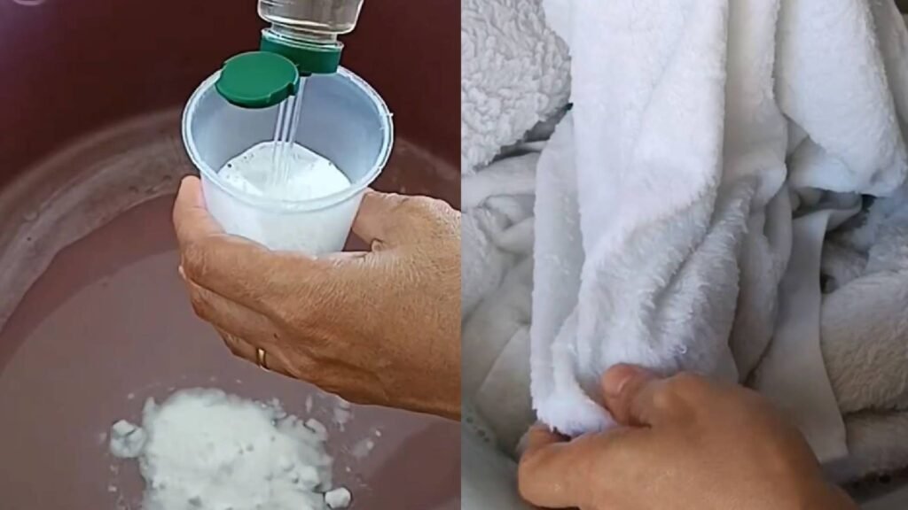 Elas saem da lavagem limpas, perfumadas, mas estranhamente ásperas — então por que algumas toalhas continuam **macias e fofinhas** por muito mais tempo? A resposta parece simples demais para ser verdade. Será que o problema está no sabão, na máquina ou naquele hábito que quase todo mundo repete sem perceber? Muita gente acredita que manter toalhas agradáveis ao toque exige produtos caros ou fórmulas complicadas. Mas não é isso. O segredo está em pequenos cuidados que mudam completamente o resultado. Então o que faz uma toalha perder a maciez? Em muitos casos, o tecido vai acumulando **resíduos** nas fibras. E é justamente aí que começa a sensação de rigidez, além daquele aspecto pesado que tira a leveza da peça. Mas há um detalhe que quase ninguém nota: quanto mais produto inadequado se acumula, pior a toalha pode ficar, mesmo depois de lavada. E como remover esse excesso sem estragar o tecido? Um dos recursos mais úteis está na cozinha. O **bicarbonato de sódio** ajuda a limpar as fibras, neutralizar odores e devolver parte da maciez perdida. A orientação é misturar cerca de **3 colheres de bicarbonato em meio copo de água** e colocar essa solução na máquina junto com a lavagem. Parece pouco, mas o efeito pode ser bem mais perceptível do que muita gente imagina. Mas só isso resolve? Nem sempre. Existe outro passo que pode fazer diferença antes mesmo da lavagem começar. Deixar as toalhas **de molho** ajuda a soltar impurezas e preparar o tecido para uma limpeza mais eficiente. E é aqui que muita gente se surpreende: uma mistura de **água, vinagre e suco de limão** pode ajudar a amaciar, preservar as cores e ainda contribuir para eliminar microrganismos. Vinagre em toalha? Isso não deixa cheiro? Essa é uma das dúvidas mais comuns. Só que, depois de secar, o cheiro do **vinagre** desaparece completamente. O que fica é a sensação de tecido mais leve e limpo. E o que acontece depois muda tudo, porque não adianta usar bons ingredientes se a lavagem for feita do jeito errado. Qual é o erro mais comum nesse ponto? Colocar toalhas demais na máquina. Quando a capacidade é ultrapassada, a água e o sabão não circulam como deveriam. O ideal é encher apenas cerca de **dois terços da máquina**. Assim, a lavagem acontece de forma mais eficiente, sem comprometer a limpeza nem a textura das peças. E misturar com outras roupas, pode? O mais indicado é **não misturar**. Principalmente com tecidos que soltam fiapos. Além disso, separar **toalhas claras e coloridas** ajuda a evitar manchas e preserva a aparência original por mais tempo. Parece um cuidado pequeno, mas interfere diretamente no resultado final. Mas há outro ponto que costuma enganar muita gente. Se o objetivo é deixar a toalha mais gostosa ao toque, o **amaciante** não seria a melhor escolha? Curiosamente, não. Apesar do perfume agradável, ele pode criar uma camada sobre as fibras e reduzir a **absorção** da toalha. Ou seja: ela pode até parecer cheirosa, mas perde eficiência e, com o tempo, também pode perder maciez. Então o que usar no lugar? A alternativa mais indicada é o **vinagre branco**, que ajuda a manter a suavidade sem prejudicar o desempenho do tecido. Esse é o tipo de truque simples que atravessa gerações justamente porque funciona sem complicação. E com que frequência as toalhas devem ser lavadas? O mais recomendado é lavar a cada **poucos dias**, especialmente as de uso frequente. Ainda assim, se forem bem secas e guardadas em local **arejado**, podem durar até **uma semana** sem lavagem. O ponto decisivo aqui não é apenas o tempo, mas a forma como elas secam entre um uso e outro. Por que isso importa tanto? Porque manter as toalhas sempre **secas** é essencial para evitar odores desagradáveis e conservar a sensação de limpeza. Uma toalha mal seca pode perder rapidamente tudo aquilo que a lavagem tentou recuperar. No fim, o chamado **truque da avó** não está em um único produto milagroso, mas na combinação certa de cuidados simples: **bicarbonato**, molho com **água, vinagre e limão**, máquina sem excesso, peças separadas, menos amaciante e mais atenção à secagem. Parece básico — e talvez seja exatamente por isso que tanta gente ignora. Só que, quando esses detalhes entram na rotina, as toalhas mudam de toque, de cheiro e de duração. E talvez o mais curioso seja perceber que o segredo nunca esteve na prateleira mais cara.