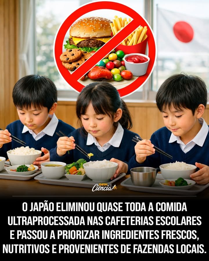 Quase tudo o que muitas crianças comem na escola parece normal, até você descobrir que em um país inteiro o **ultraprocessado** praticamente ficou do lado de fora da merenda. Como isso funciona na prática? Em vez de **refrigerantes**, **salgadinhos** ou opções típicas de **fast-food**, os estudantes recebem refeições montadas para alimentar de verdade. Isso significa pratos com **arroz**, **peixe ou carne**, **vegetais**, **sopa** e **leite**. Parece simples demais para chamar atenção? É justamente aí que começa a parte mais interessante. Por que essa escolha chama tanto a atenção? Porque não se trata apenas de trocar um alimento por outro. Existe uma lógica por trás de cada bandeja servida. As refeições são preparadas diariamente com **ingredientes frescos** e planejadas por **nutricionistas**. O objetivo não é só matar a fome no intervalo, mas oferecer cerca de **um terço das necessidades nutricionais diárias** das crianças. E quando a escola passa a alimentar com esse nível de intenção, a pergunta muda completamente. Então a merenda deixa de ser só merenda? Exatamente. E esse é o ponto que muita gente não percebe de imediato. Quando a refeição escolar é pensada como parte da formação da criança, ela ganha outro peso. Não é apenas o que está no prato que importa, mas o que esse prato ensina todos os dias. E isso abre uma dúvida ainda maior: o que, de fato, os alunos aprendem enquanto almoçam? Eles aprendem só a comer melhor? Não apenas. A hora da refeição também tem um papel **educativo**. Os estudantes aprendem sobre **nutrição**, **hábitos alimentares saudáveis**, **cultura alimentar** e até sobre a origem dos alimentos. Em outras palavras, comer vira também uma forma de entender o próprio corpo, o valor da comida e a relação entre produção e consumo. Mas há um detalhe que quase ninguém nota logo de cara: esse aprendizado não acontece de forma isolada. De onde vêm esses alimentos? Em muitos casos, de **fazendas locais**. Isso significa que milhões de estudantes consomem almoços feitos com **alimentos naturais** e produtos ligados ao próprio território. E é aqui que muita gente se surpreende: a refeição escolar não serve apenas para nutrir, mas também para conectar a criança ao que ela come. Quando o alimento tem origem conhecida, quando ele chega fresco e quando existe um contexto por trás da refeição, o almoço deixa de ser automático. Só que isso levanta outra questão inevitável. Esse modelo é apenas uma escolha de cardápio ou faz parte de algo maior? Faz parte de um programa nacional conhecido como **educação alimentar**. E o que acontece depois muda tudo, porque a escola não atua apenas como fornecedora de comida, mas como um espaço que forma comportamento. A criança não recebe só uma refeição equilibrada; ela cresce convivendo com uma rotina em que o natural é o padrão, e não a exceção. Quando isso se repete todos os dias, o efeito vai muito além do horário do almoço. Mas será que esse sistema realmente faz diferença? Os resultados ajudam a entender por que esse assunto chama tanta atenção. Graças a esse modelo, o **Japão** apresenta uma das **menores taxas de obesidade infantil do mundo**. E esse dado não aparece solto: ele está ligado a um sistema em que a alimentação escolar evita ultraprocessados, prioriza refeições equilibradas, usa ingredientes frescos e transforma a hora de comer em parte da educação. Então o segredo está só em cortar industrializados? Não exatamente. O ponto central parece estar na combinação entre **qualidade da comida**, **planejamento nutricional**, **frequência diária** e **aprendizado contínuo**. Tirar o ultraprocessado do centro é importante, mas o que realmente chama atenção é o que foi colocado no lugar: comida de verdade, rotina e consciência alimentar desde cedo. E por que isso prende tanto o olhar de quem observa de fora? Porque obriga a fazer uma pergunta desconfortável: se uma escola pode ensinar matemática, ciência e linguagem, por que não poderia ensinar também a comer melhor? No caso do Japão, essa resposta já foi transformada em prática. E talvez o mais curioso não seja apenas o que as crianças comem, mas o que esse modelo sugere sobre o futuro de qualquer sociedade que decide começar pela bandeja — justamente no lugar onde quase ninguém imagina que uma mudança tão grande possa começar.