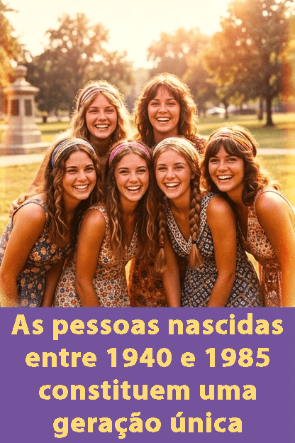 As pessoas nascidas entre 1940 e 1985 constituem uma geração única