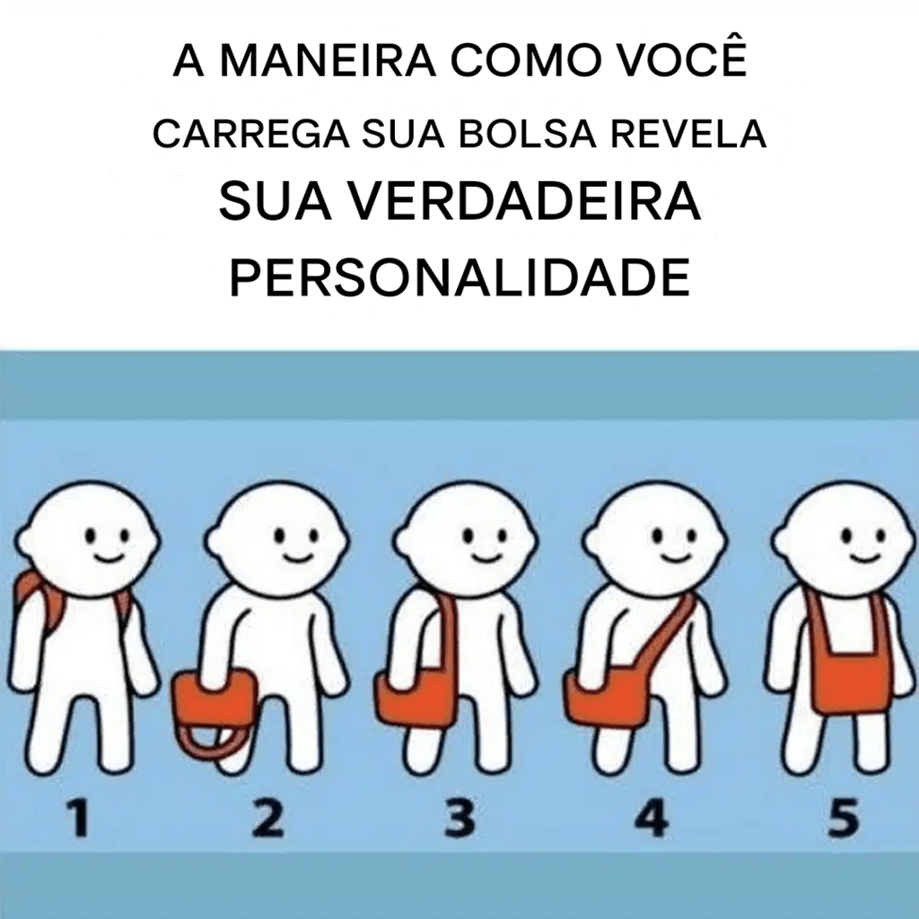 Sabia que a maneira como você carrega sua bolsa revela sua personalidade?