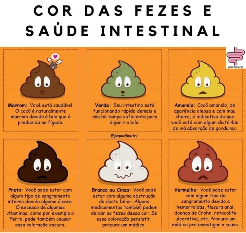 Seu corpo pode estar tentando te avisar de algo importante toda vez que você olha para o vaso — e quase ninguém presta atenção nisso até perceber uma cor fora do normal. Mas por que a **cor das fezes** chama tanta atenção? Porque ela pode revelar pistas simples sobre o que está acontecendo no organismo, especialmente no **intestino**, na digestão e até em possíveis sinais de alerta que muita gente ignora. E a primeira dúvida que surge é inevitável: afinal, qual seria a cor considerada normal? A resposta parece simples, mas esconde um detalhe que muita gente não sabe. O **marrom** é a cor naturalmente esperada, e isso acontece por causa da **bile**, substância produzida no **fígado**. Quando tudo está funcionando como deveria, esse processo dá às fezes essa tonalidade mais comum. Só que, se essa lógica parece tão direta, por que às vezes a cor muda tanto? É aí que a maioria se surpreende. Nem toda alteração significa a mesma coisa, e cada tom pode apontar para um caminho diferente. Quando as fezes ficam **verdes**, por exemplo, o que isso quer dizer? Em geral, isso pode indicar que o **intestino está funcionando rápido demais**, sem tempo suficiente para digerir a bile completamente. Parece algo pontual, mas essa mudança levanta outra pergunta: e quando a cor não é verde, e sim amarela? O **amarelo** costuma chamar atenção não só pela cor, mas também pela aparência. Quando o cocô fica **amarelo**, com aspecto mais **oleoso** e **mau cheiro**, isso pode ser indicativo de algum **distúrbio de absorção de gorduras**. E aqui existe um ponto que quase ninguém percebe: não é apenas a cor isolada que importa, mas o conjunto de sinais. Só que o cenário fica ainda mais intrigante quando a tonalidade escurece demais. Se as fezes aparecem **pretas**, o alerta muda de nível. Isso pode estar relacionado a algum tipo de **sangramento interno**, inclusive por causa de **úlcera**. Mas há um detalhe importante: o excesso de algumas vitaminas, como o **ferro**, também pode causar essa coloração escura. Então como saber quando é algo mais simples e quando merece atenção real? A resposta está justamente na persistência e no contexto, mas ainda falta entender uma das cores que mais assustam. E quando as fezes ficam **vermelhas**? Muita gente pensa imediatamente no pior, e embora o susto seja compreensível, a explicação pode variar. Essa cor pode indicar **sangramento**, inclusive por **hemorroidas**, **fissura anal**, **doença de Crohn** ou **retocolite ulcerativa**. O que acontece depois dessa percepção é o que realmente faz diferença: investigar a causa com um **médico**. Só que existe uma mudança de cor que costuma ser ainda mais ignorada, justamente por parecer menos urgente à primeira vista. Quando as fezes ficam **brancas** ou **cinzas**, o sinal pode apontar para uma possível **obstrução do ducto biliar**. Alguns **medicamentos** também podem deixar as fezes dessa cor, o que torna tudo menos óbvio do que parece. E é aqui que quase todo mundo erra: vê a alteração, espera passar e trata como algo sem importância. Mas se essa coloração persistir, a orientação é procurar um médico. Então o que tudo isso realmente mostra? Que a cor das fezes não é um detalhe aleatório. **Marrom** tende a indicar normalidade. **Verde** pode sugerir trânsito intestinal acelerado. **Amarelo**, especialmente com aspecto oleoso e mau cheiro, pode apontar para problema na absorção de gorduras. **Preto** pode estar ligado a sangramento interno ou ao uso de **ferro**. **Vermelho** pode indicar sangramento por diferentes causas. **Branco** ou **cinza** podem sugerir obstrução biliar ou efeito de medicamentos. Mas o ponto principal só aparece quando se junta tudo: o vaso pode revelar sinais que o corpo dá antes que outros sintomas fiquem óbvios. E talvez a pergunta mais importante não seja apenas “que cor é essa?”, mas “há quanto tempo isso está acontecendo?”. Porque, em alguns casos, a resposta para essa pergunta é justamente o que muda completamente o próximo passo.