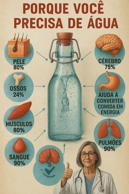 **Por Que Você Precisa de Água: A Importância Vital da Hidratação para o Corpo Humano** A água é um componente essencial para a vida, desempenhando um papel crucial em quase todas as funções corporais. Mas por que exatamente você precisa de água? Vamos explorar a importância da água para o corpo humano, destacando como ela afeta a **pele**, **energia**, **músculos** e **pulmões**. ### Qual a Composição da Pele e a Importância da Água? A **pele** é o maior órgão do corpo humano e é composta por cerca de **80% de água**. Essa alta porcentagem de água é fundamental para manter a pele saudável e funcional. A hidratação adequada ajuda a manter a elasticidade da pele, prevenindo o ressecamento e o envelhecimento precoce. Quando a pele está bem hidratada, ela é mais resistente a danos e infecções, além de ter uma aparência mais jovem e radiante. ### Como a Água Afeta os Níveis de Energia? A água é essencial para a produção de **energia** no corpo. Ela participa de processos metabólicos que convertem nutrientes em energia utilizável. A desidratação pode levar a uma queda significativa nos níveis de energia, causando fadiga e diminuindo a capacidade de concentração. Beber água suficiente ajuda a manter o metabolismo funcionando de forma eficiente, garantindo que você tenha energia suficiente para enfrentar o dia. ### Qual o Papel da Água nos Músculos? Os **músculos** também dependem fortemente da água para funcionar corretamente. A água ajuda a transportar nutrientes para as células musculares e remove resíduos metabólicos. Durante a atividade física, a água é crucial para regular a temperatura corporal e lubrificar as articulações, prevenindo lesões. A desidratação pode levar a cãibras musculares e diminuir o desempenho físico, tornando a hidratação essencial para atletas e pessoas ativas. ### Por Que a Água é Essencial para os Pulmões? Os **pulmões** são responsáveis pela troca de gases, permitindo que o oxigênio entre no corpo e o dióxido de carbono seja expelido. A água é vital para manter as membranas mucosas dos pulmões úmidas, facilitando a troca de gases. A desidratação pode espessar o muco, dificultando a respiração e aumentando o risco de infecções respiratórias. Manter-se hidratado é, portanto, crucial para a saúde pulmonar. ### Como a Água Contribui para a Saúde Geral? Além dos benefícios específicos para a pele, energia, músculos e pulmões, a água desempenha várias outras funções essenciais no corpo. Ela ajuda na digestão, absorção de nutrientes, circulação sanguínea e regulação da temperatura corporal. A água também é importante para a função renal, ajudando a eliminar toxinas e resíduos do corpo. ### Quanta Água Você Deve Beber? A quantidade de água necessária pode variar dependendo de fatores como idade, nível de atividade física, clima e saúde geral. No entanto, uma recomendação comum é beber pelo menos oito copos de água por dia. É importante ouvir o seu corpo e beber água sempre que sentir sede, além de aumentar a ingestão em dias quentes ou durante atividades físicas intensas. ### Conclusão A água é um componente vital para a saúde e o bem-estar geral. Desde a manutenção da **pele** até o suporte aos **músculos** e **pulmões**, a água desempenha um papel insubstituível no funcionamento do corpo humano. Garantir uma hidratação adequada é essencial para manter a **energia** e promover uma vida saudável. Portanto, faça da água uma parte fundamental da sua rotina diária e colha os benefícios de um corpo bem hidratado.