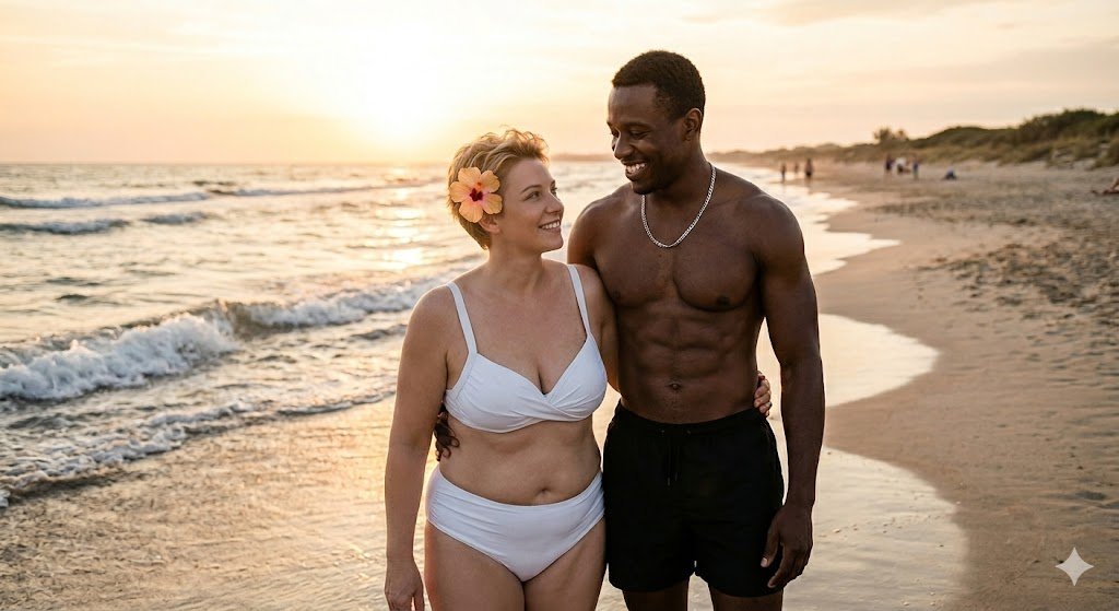 “**Mãe, você voltou? Quero te apresentar alguém.**” Foi assim. Sem aviso. Sem tempo para respirar. Até aquele instante, tudo o que ela acreditava era simples: uma semana intensa, um encontro improvável, alguns dias roubados da rotina e depois o retorno inevitável à vida de sempre. Nada além disso. Ou pelo menos era o que parecia. Mas quem imagina que algo deixado para trás pode estar esperando do outro lado da porta? Antes de chegar em casa, ela já tentava apagar tudo da memória. Por quê? Porque, para ela, aquilo tinha nome, duração e fim. Era só um **romance de férias**. Breve. Fechado. Sem promessas. Só que essa certeza começou muito antes da volta. No início de setembro, ela viajou com a irmã para o mar. A temporada estava acabando, a praia já não tinha o movimento dos dias mais cheios, e o cenário parecia suspenso no tempo. Menos gente. Mais silêncio. Uma calma quase perigosa para quem estava acostumada a suportar tudo sem dizer muito. E foi justamente nesse clima que ele apareceu. Quem era ele? Um jovem desconhecido que se aproximou na primeira noite, em um pequeno café à beira-mar, e perguntou se a cadeira estava livre. Nada grandioso. Nenhuma cena exagerada. Apenas um gesto simples, seguido de um sorriso que parecia íntimo demais para um estranho. O que fez aquilo ser diferente? Não foi só a conversa. Nem apenas o fato de ele ser mais jovem, algo que ela percebeu de imediato. O que a desarmou foi outra coisa: o modo como ele a olhava. Sem ironia. Sem superficialidade. Com atenção real. Como se, naquele lugar, ela fosse a única pessoa que importava. E isso muda tudo. Ela não escondeu nada. Disse sua **idade**. Disse que era **casada**. Disse também que não faria promessas. Ele não insistiu. Não pediu futuro. Não falou em planos. Apenas respondeu que não precisava de nada além daqueles dias. Parecia um acordo silencioso. Sem cobranças. Sem amanhã. Mas há um detalhe que quase ninguém percebe: às vezes, o que parece leve demais é justamente o que afunda mais fundo. Com ele, ela não se sentia como a mulher cansada da rotina. Não era a esposa acostumada ao silêncio. Ao lado dele, voltava a ser apenas uma mulher. **Viva**, **bonita**, **desejada**. Eles caminhavam à noite pela praia, nadavam no mar morno, riam sem motivo, e às vezes nem precisavam falar. Então por que ela acreditou que tudo terminaria ali? Porque nada foi construído para continuar. Eles não trocaram contatos. Não fizeram promessas. Não combinaram reencontro. Quando chegou o dia da partida, a ideia parecia clara: o que aconteceu à beira-mar ficaria à beira-mar. Só que o retorno foi longo demais para não pensar. E é aqui que a maioria se surpreende. Durante a viagem de volta, ela já se convencia de que esquecer era o certo. Estava decidida a recolocar tudo no lugar. Guardar a lembrança. Fechar a porta. Retomar a vida habitual como se aqueles dias nunca tivessem existido. Mas o que acontece depois muda completamente o sentido de tudo o que veio antes. Ao abrir a porta do apartamento, ela viu algo estranho no corredor: **tênis masculinos desconhecidos**, caros, alinhados com cuidado junto à parede. Um detalhe pequeno, mas suficiente para interromper qualquer sensação de normalidade. De quem eram aqueles sapatos? A resposta veio imediatamente, antes mesmo que ela pudesse formular a pergunta inteira. “**Mãe, você voltou? Quero te apresentar alguém.**” Ela entrou no cômodo. E viu. Era ele. O rapaz da praia. O mesmo sorriso. O mesmo rosto. O mesmo homem com quem vivera aquela semana que deveria ter acabado no mar. Só que agora ele não era um desconhecido qualquer. Nem uma lembrança. Nem um erro distante. Quem ele era, afinal? “**Este é o meu noivo, vamos nos casar em breve, você está feliz?**”, disse a filha, sorrindo. E, naquele instante, tudo desabou sem fazer barulho. Porque a surpresa não era apenas reencontrá-lo. Era entender, de uma vez, que o romance que ela julgava enterrado havia voltado para casa antes mesmo de ser esquecido. E não de qualquer forma. Voltou ocupando um lugar impossível: ao lado da própria filha. O que fazer diante disso? Contar a verdade e destruir a felicidade dela? Abalar a família? Ou permanecer em silêncio e conviver todos os dias com uma mentira que agora tem rosto, voz e presença dentro de casa? A resposta ainda não veio. E talvez seja justamente isso que torna tudo ainda mais insuportável.