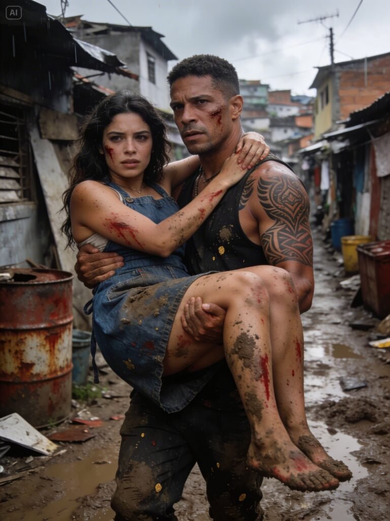 A chuva não caía sobre a serra: **atacava**, e foi nesse cenário que uma empregada doméstica decidiu não abandonar um homem à morte. Quem era ele? **Lucas Albuquerque**, herdeiro de uma das famílias mais poderosas e temidas do Sudeste, dono de negócios de luxo e de atividades que jamais apareciam nos jornais. E quem era ela? **Beatriz Santos**, funcionária da fazenda Blackwood, em **Campos do Jordão**, onde trabalhava havia oito meses para sustentar a si mesma e ajudar no tratamento de **diálise** da irmã mais nova, **Sofia**. Como tudo começou? Naquela noite, Beatriz havia ficado até mais tarde para fechar a ala oeste da propriedade e garantir algumas horas extras. A tempestade já tinha esvaziado a casa quando as portas principais se abriram com violência. O vento entrou, trazendo chuva, folhas e um cheiro metálico impossível de confundir: **sangue**. Foi então que ela viu um homem cambaleando no batente antes de cair no mármore branco. Ao se aproximar, reconheceu Lucas, agora irreconhecível, com o terno em farrapos e dois ferimentos de bala, um no ombro e outro na barriga. O que ele disse? Entre a dor e a perda de sangue, Lucas conseguiu avisar que havia sido vítima de **traição**. Segundo ele, **Samuel Ribeiro**, chefe da segurança da fazenda, havia vendido sua família ao grupo dos **Rosales**. Isso significava que rádios, câmeras e guardas já não eram confiáveis. Beatriz pensou em chamar ajuda, mas ouviu um alerta direto: nada de polícia, nada de rádio, porque estavam ouvindo tudo. Se o encontrassem ali, ele morreria. E ela também. Por que Beatriz não fugiu? Porque, diante daquele homem ferido, ela pensou em Sofia e no que significava ver alguém se apagando sem poder fazer nada. Lucas indicou uma saída improvável: a antiga cabana do administrador, escondida por trilhas ao norte da fazenda. Beatriz sabia que salvar aquele homem acabaria com sua vida invisível, mas também sabia que deixá-lo ali significava condená-lo. Então fez o impossível. Não o carregou de fato. **Arrastou**, sustentou, apoiou o peso dele no próprio corpo e atravessou a lama, a mata e a chuva cortante até alcançar a cabana. O que aconteceu lá dentro? À luz de um lampião, a gravidade do ferimento ficou clara. Beatriz não era médica, mas havia abandonado o curso de **enfermagem** e tinha experiência suficiente para agir. Rasgou o avental, improvisou compressão na ferida e conteve o sangramento com as próprias mãos. Lucas resistiu à dor, mas acabou cedendo quando ela, tremendo de frio e medo, exigiu que ele sobrevivesse. Depois, encontrou na cabana cobertores, dinheiro e um kit de primeiros socorros. Foi ali também que ouviu mais sobre a disputa: os Rosales queriam os **terminais logísticos de Santos** e o corredor do interior, e a morte de Lucas enfraqueceria seu pai, **Dom Otávio Albuquerque**. O amanhecer trouxe alívio? Não exatamente. Primeiro vieram as hélices, depois os motores, os cães e os homens armados. O rastro de sangue levou a família até a cabana. Quando Beatriz saiu à varanda, foi cercada por miras vermelhas. Dom Otávio a viu coberta de sangue, com o uniforme rasgado e uma faca na mão. Não enxergou uma salvadora, mas um problema. A ordem para eliminar a ameaça só foi interrompida quando Lucas apareceu vivo e declarou, diante de todos, que Beatriz o havia tirado da casa, arrastado até ali e mantido vivo. Mais do que isso: afirmou que ela estava sob sua **proteção**. A vida dela mudou ali? Mudou de forma ainda mais brutal na manhã seguinte. Beatriz acordou quarenta e oito horas depois em uma suíte médica privada na **Avenida Paulista**, em São Paulo. Seu pé estava enfaixado, o uniforme havia sumido e sua antiga vida também. Por quê? Porque, oficialmente, ela estava **morta**. Um carro carbonizado sustentava a versão de que havia morrido em um acidente durante o temporal. Dom Otávio explicou sem emoção: enquanto Samuel Ribeiro estivesse vivo, Beatriz seria alvo, e Sofia também correria perigo. Em troca do silêncio forçado, a família pagaria todo o tratamento da irmã. Como ela saiu dessa prisão disfarçada de proteção? O ponto de virada veio de uma lembrança aparentemente banal. Beatriz recordou que, na casa do cocheiro, Samuel mantinha um grande **umidor** que nunca funcionava como deveria. O medidor de umidade ficava sempre parado. Não era um umidor: era um **cofre biométrico**. A informação levou os homens de Lucas a um HD e a um caderno com contatos, propinas, rotas e pagamentos. A partir dali, descobriram o esconderijo de Samuel: um estaleiro clandestino em **Santos**, controlado pelos Rosales. E o confronto final? Durante a operação, tudo virou emboscada. Em meio a tiros e fumaça, Beatriz viu Samuel fugindo por um píer em direção a uma lancha. Correu atrás dele desarmada. Quando ele a reconheceu, chamou-a de “a morta”. Ela respondeu que não tinha ido ali para matá-lo, mas para distraí-lo. O plano se completou quando Lucas surgiu com o fuzil apontado. Samuel tentou reagir, mas caiu na água escura do porto e desapareceu. O que Lucas ofereceu depois disso? **Nova identidade**, contas bancárias, uma casa em **Gramado**, segurança para ela e para Sofia, além da alta da irmã no dia seguinte. Era a chance de desaparecer com conforto e proteção. Mas Beatriz recusou viver sob outro nome. O que ela queria? **A própria vida**, a verdadeira. E deixou claro que, se permanecesse ao lado dele, não seria como refém, sombra ou dívida. Seria para mudar aquele mundo. Foi isso que aconteceu. Seis meses depois, Beatriz reapareceu publicamente em São Paulo ao lado de Sofia e de Lucas Albuquerque. Seu retorno não foi como fantasma nem como segredo, mas como **diretora da Fundação Lucero**, criada para financiar **tratamentos renais** e **bolsas de estudo em medicina** para comunidades do interior. No mesmo dia, Lucas anunciou a saída definitiva do grupo empresarial de vários negócios escuros herdados. Sofia estava viva, em recuperação, e Beatriz retomava também o projeto de concluir **enfermagem**. A mulher que atravessou a tempestade com um homem ferido nos braços não recebeu apenas proteção. Recuperou o próprio nome, a irmã e um lugar de decisão em uma vida que quase lhe foi arrancada.