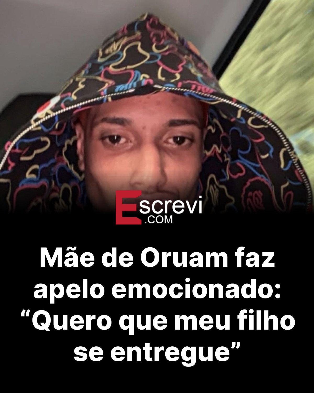 Mãe de Oruam faz apelo emocionado: “Quero que meu filho se entregue” card preto
