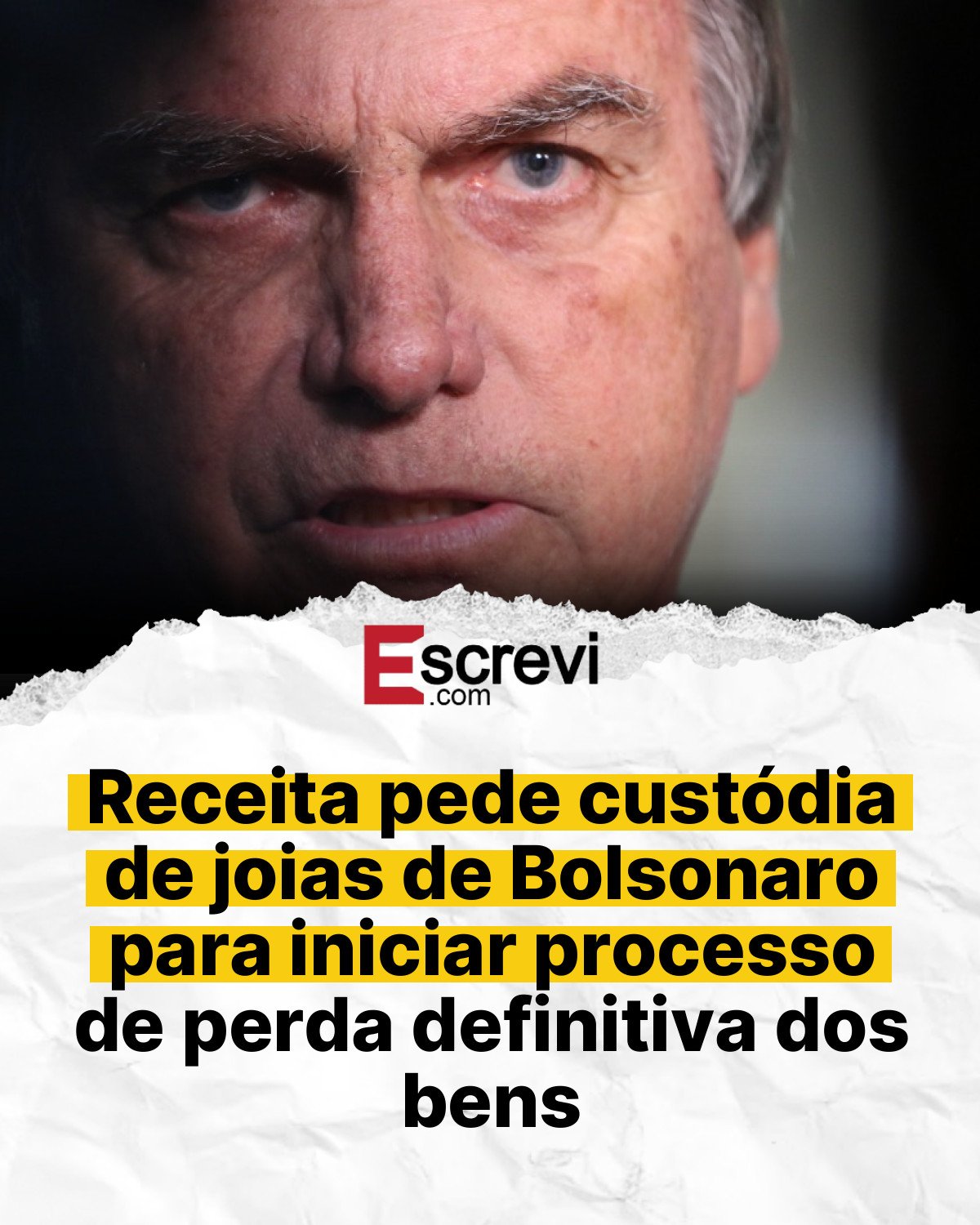 Receita pede custódia de joias de Bolsonaro para iniciar processo de perda definitiva dos bens card branco