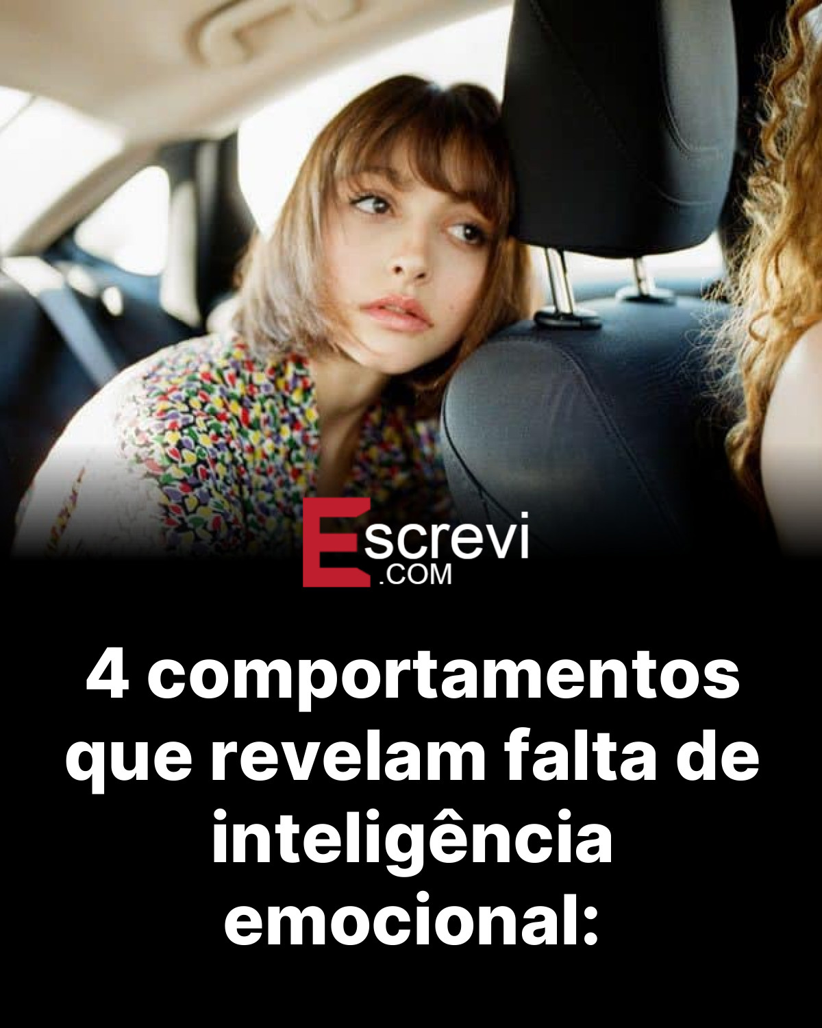 4 comportamentos que revelam falta de inteligência emocional: card preto