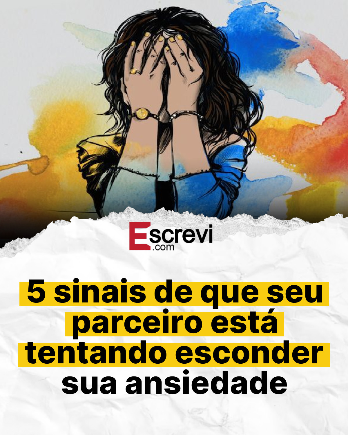 5 sinais de que seu parceiro está tentando esconder sua ansiedade card branco