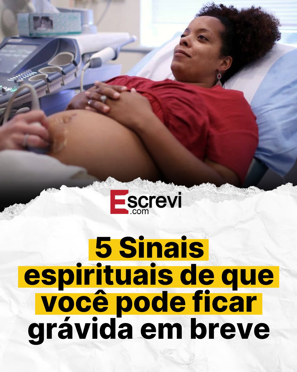 5 Sinais espirituais de que você pode ficar grávida em breve card branco