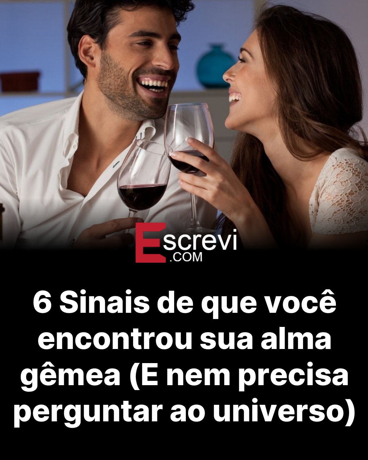 6 Sinais de que você encontrou sua alma gêmea (E nem precisa perguntar ao universo) card preto