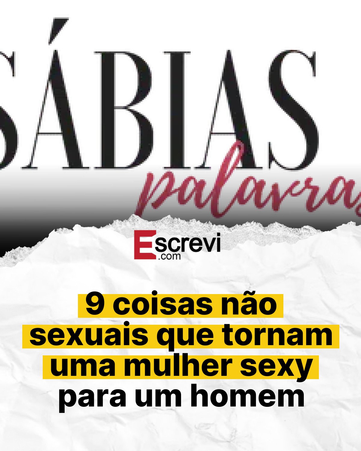 9 coisas não sexuais que tornam uma mulher sexy para um homem card branco