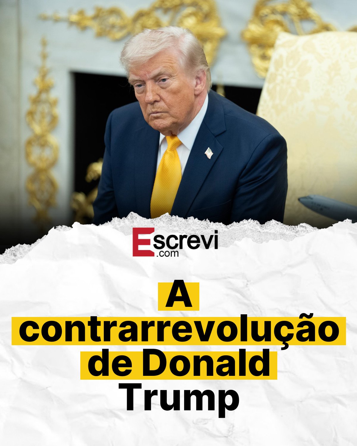 A contrarrevolução de Donald Trump card branco