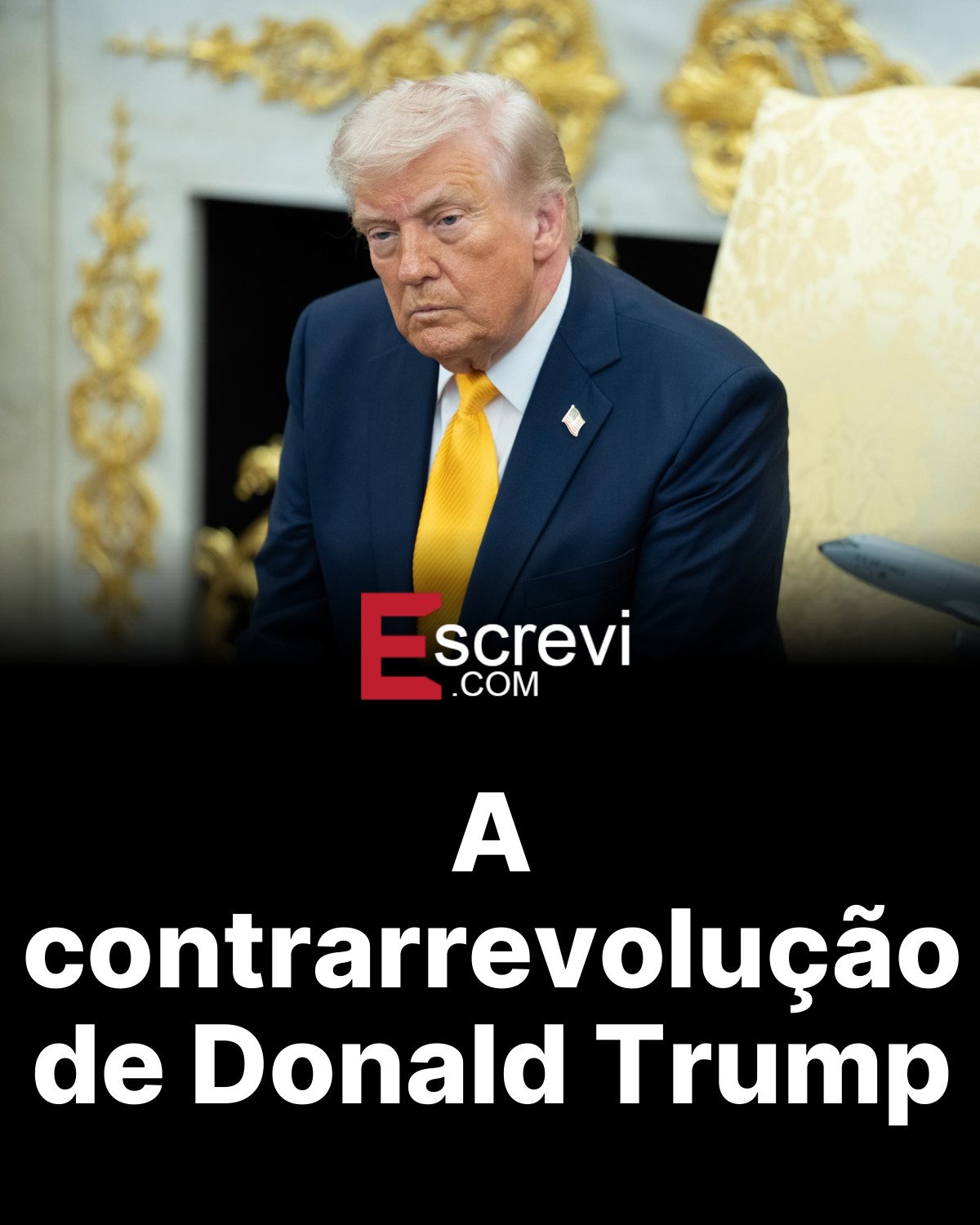 A contrarrevolução de Donald Trump card preto