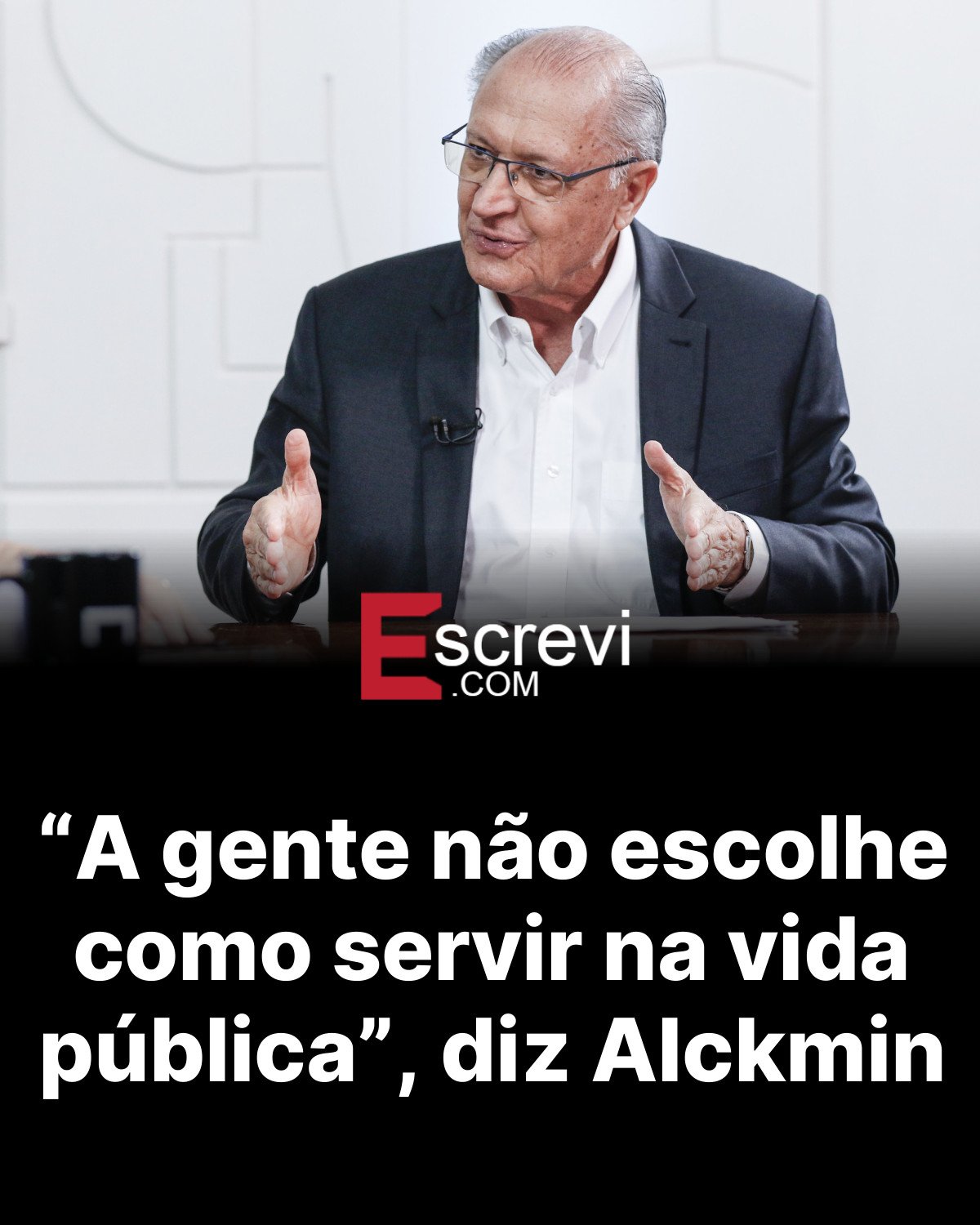 “A gente não escolhe como servir na vida pública”, diz Alckmin card preto