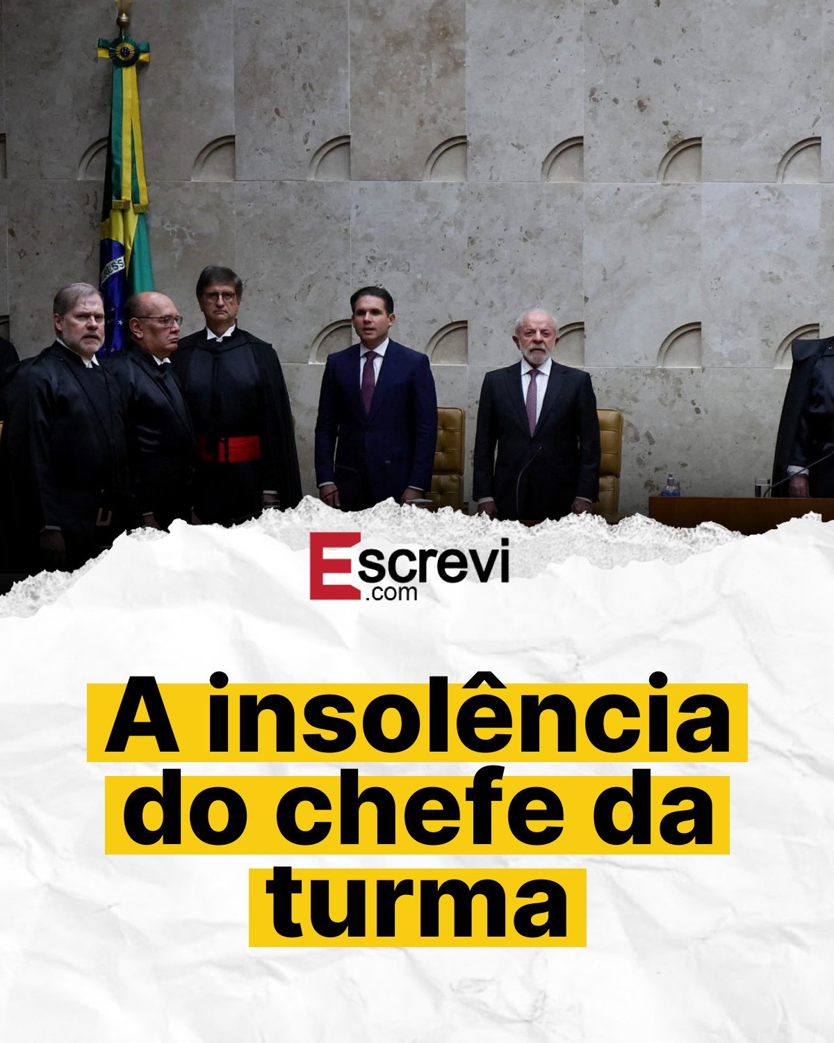 A insolência do chefe da turma card branco