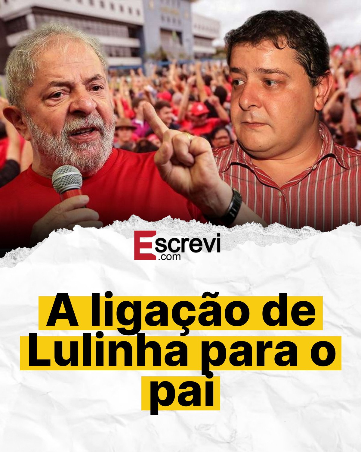 A ligação de Lulinha para o pai card branco