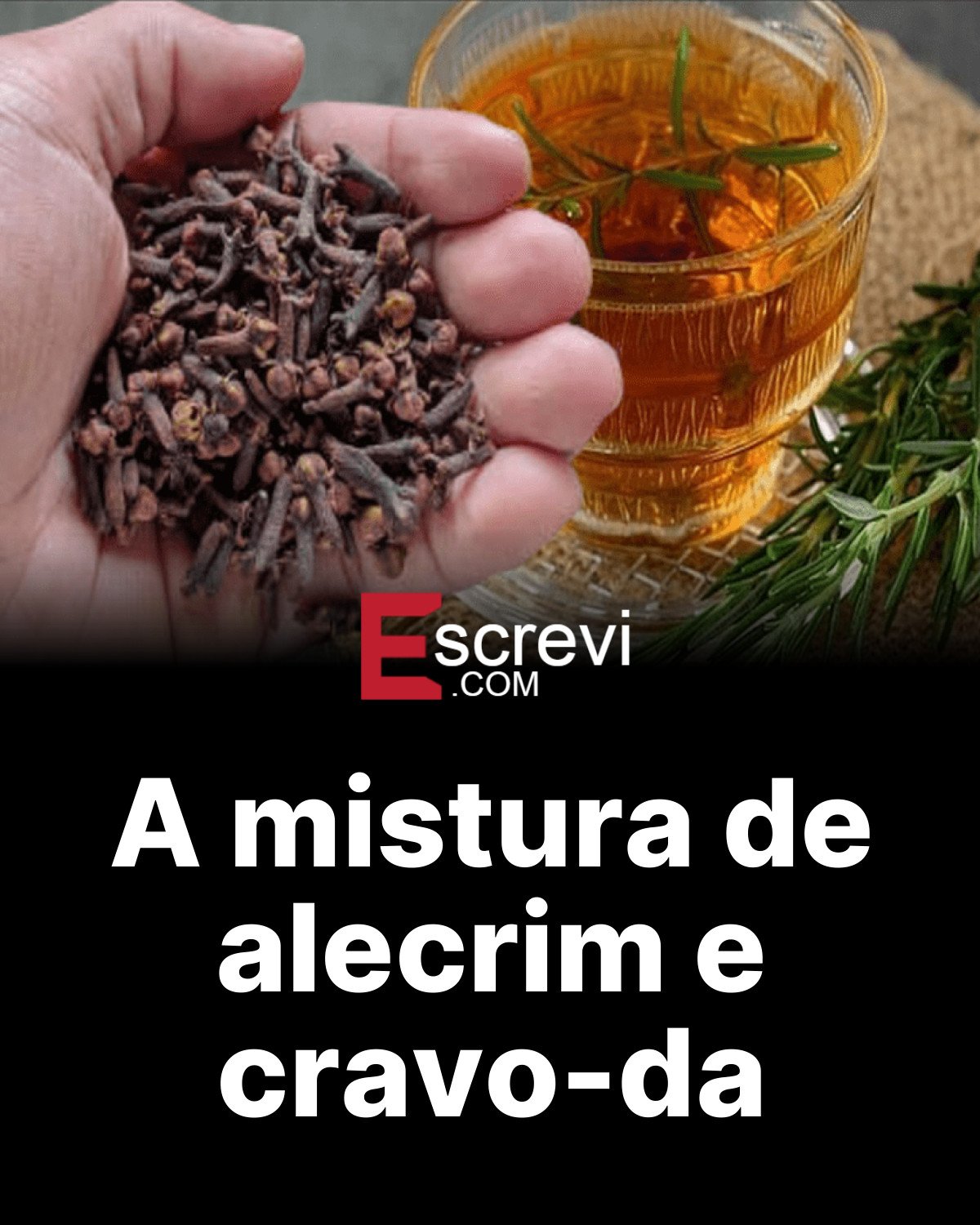 A mistura de alecrim e cravo-da card preto