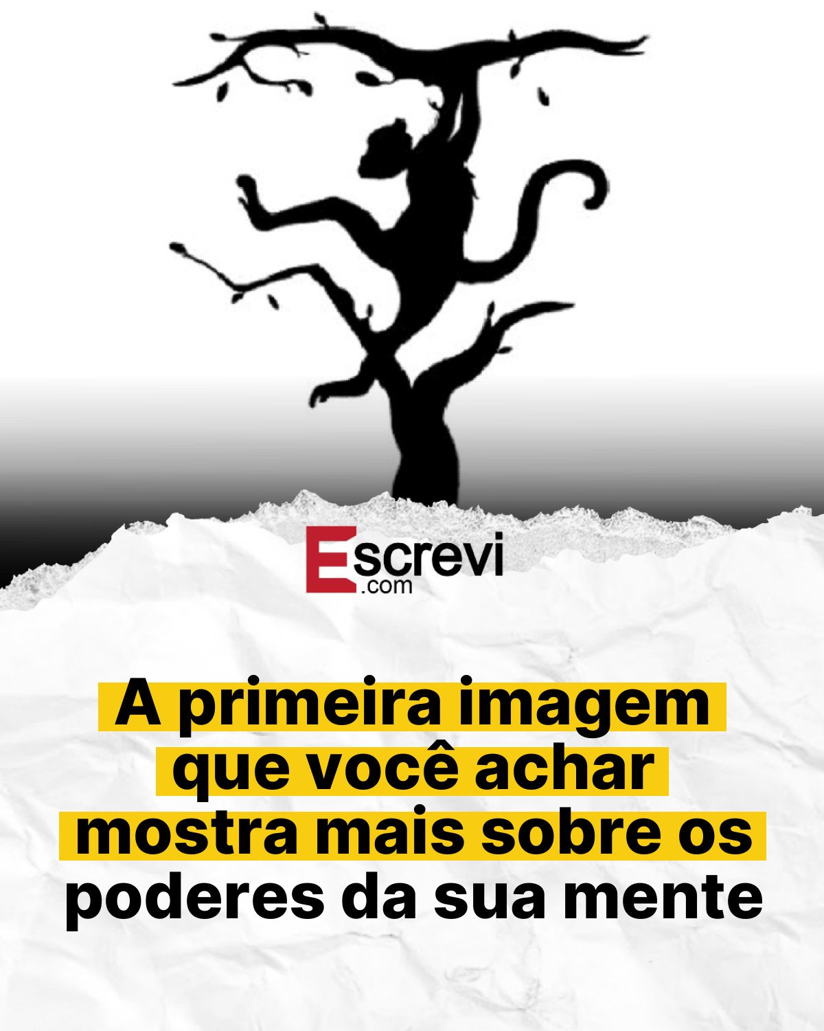 A primeira imagem que você achar mostra mais sobre os poderes da sua mente card branco