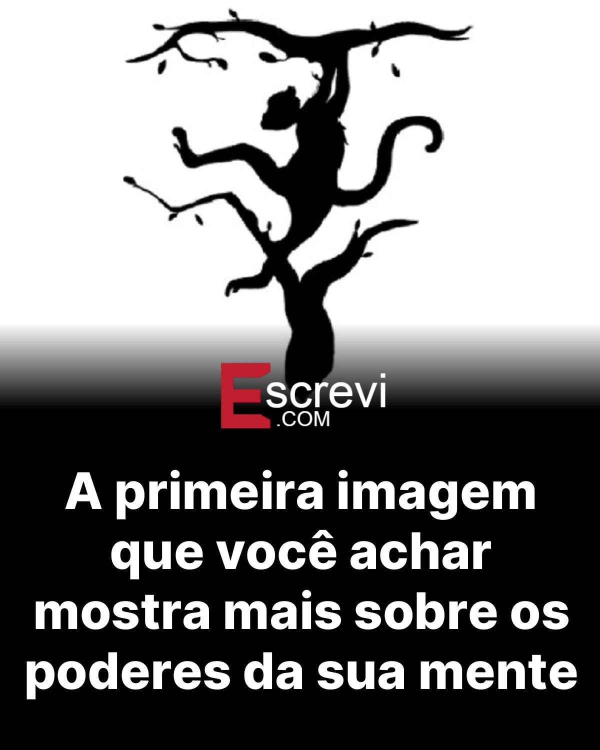 A primeira imagem que você achar mostra mais sobre os poderes da sua mente card preto