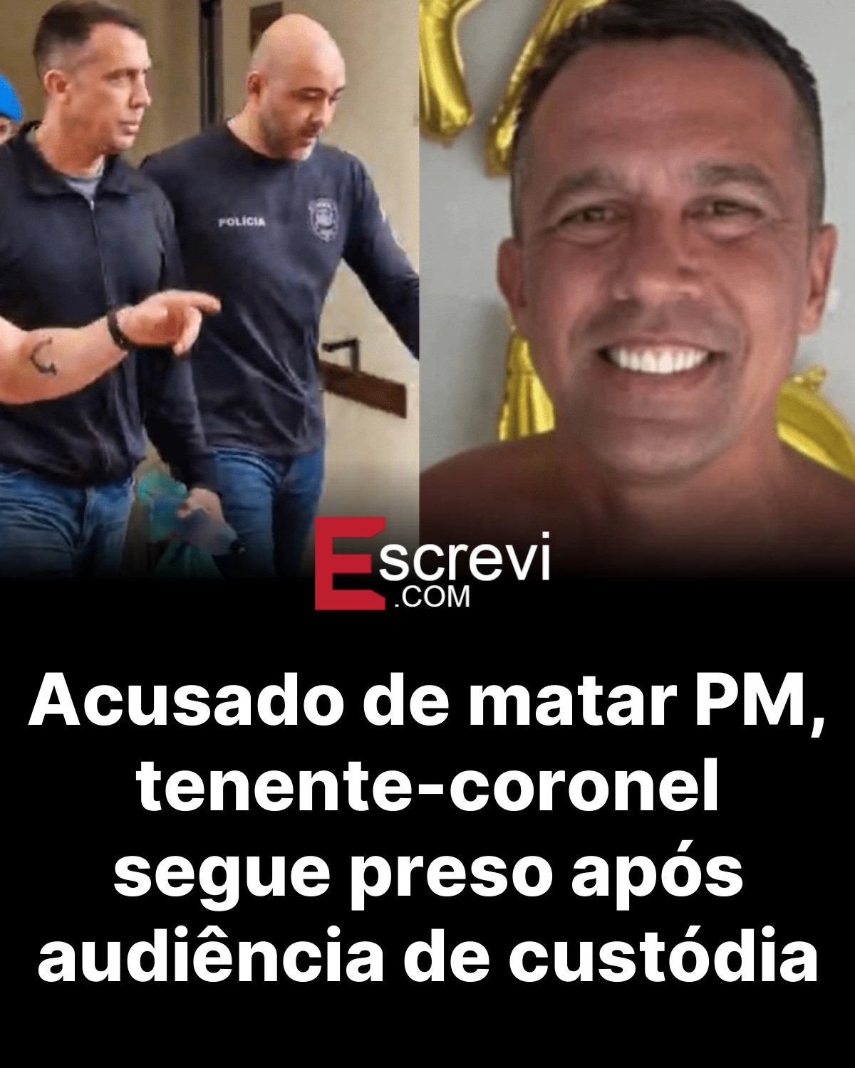 Acusado de matar PM, tenente-coronel segue preso após audiência de custódia card preto