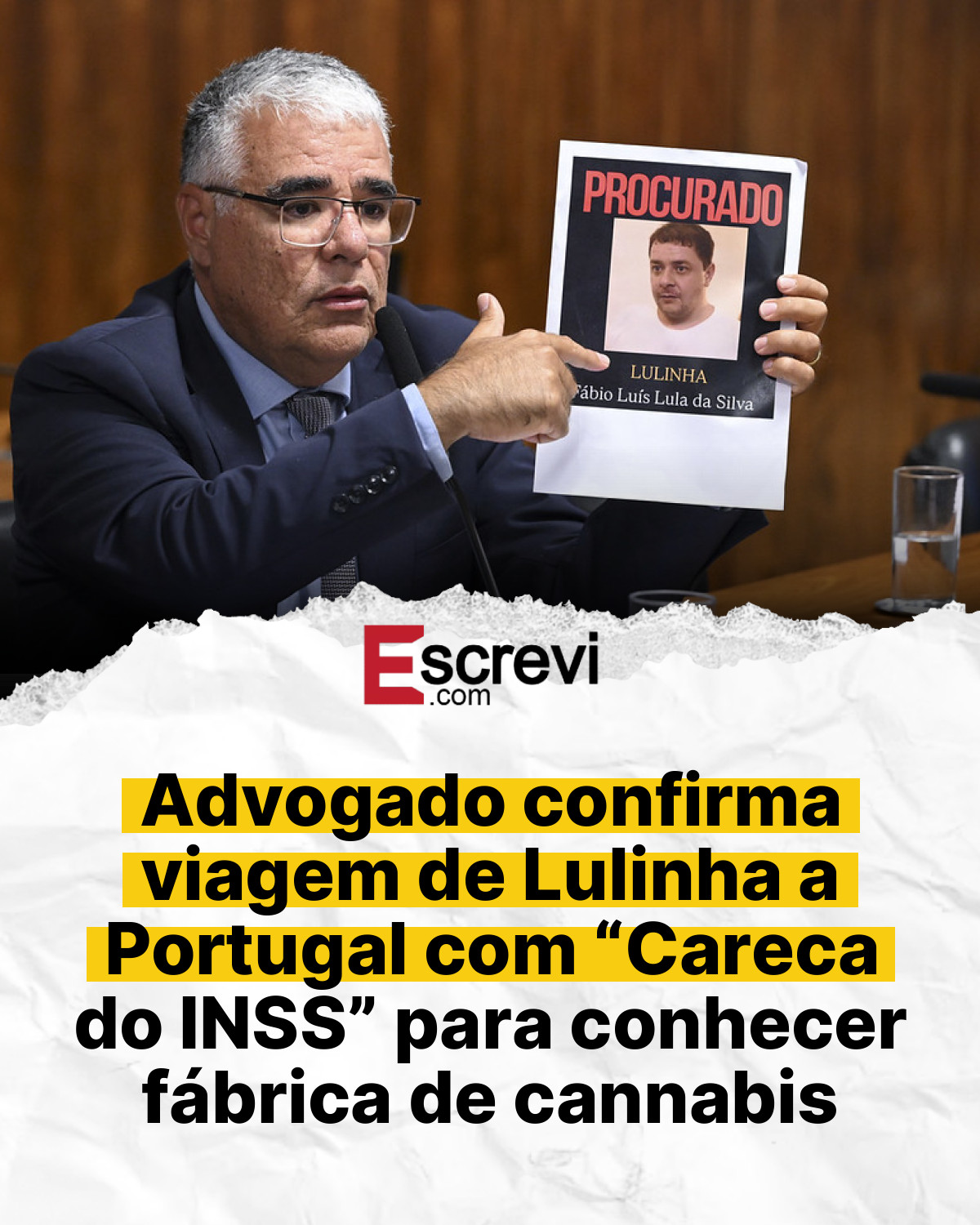 Advogado confirma viagem de Lulinha a Portugal com “Careca do INSS” para conhecer fábrica de cannabis card branco