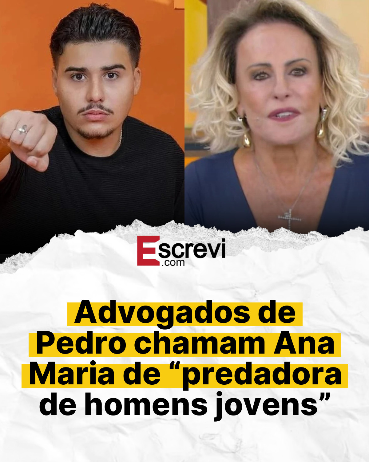 Advogados de Pedro chamam Ana Maria de “predadora de homens jovens” card branco
