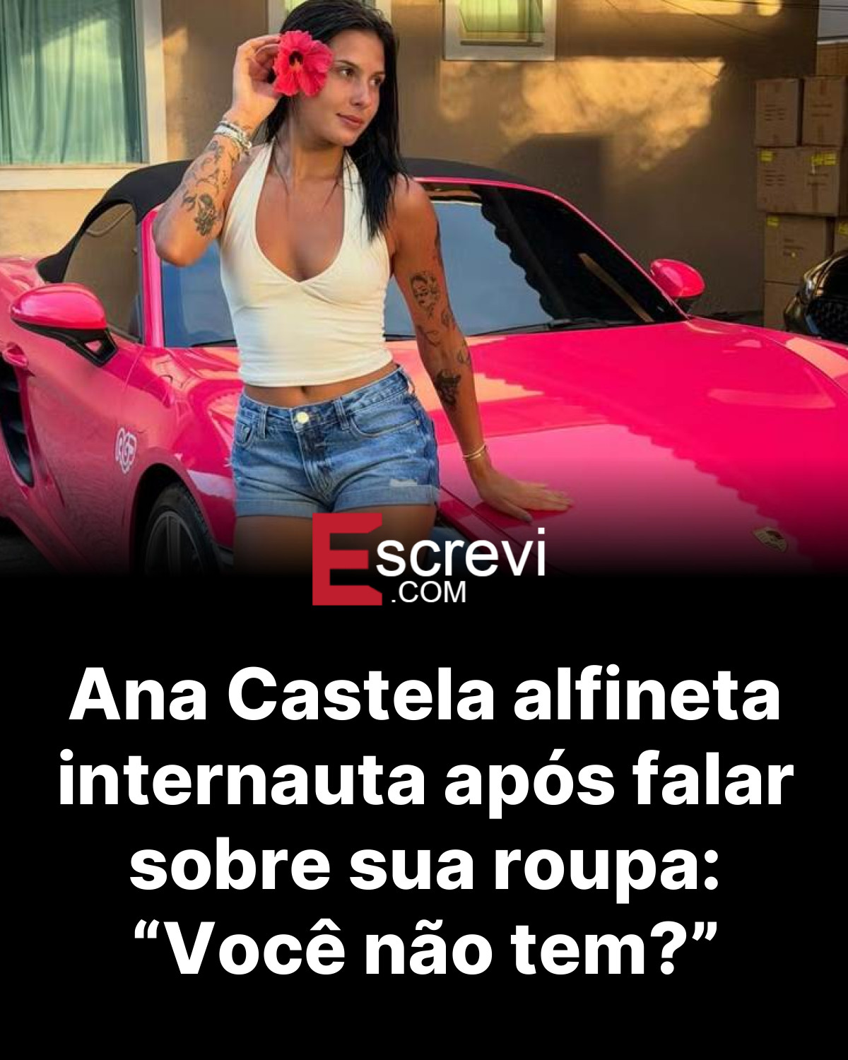 Ana Castela alfineta internauta após falar sobre sua roupa: “Você não tem?” card preto