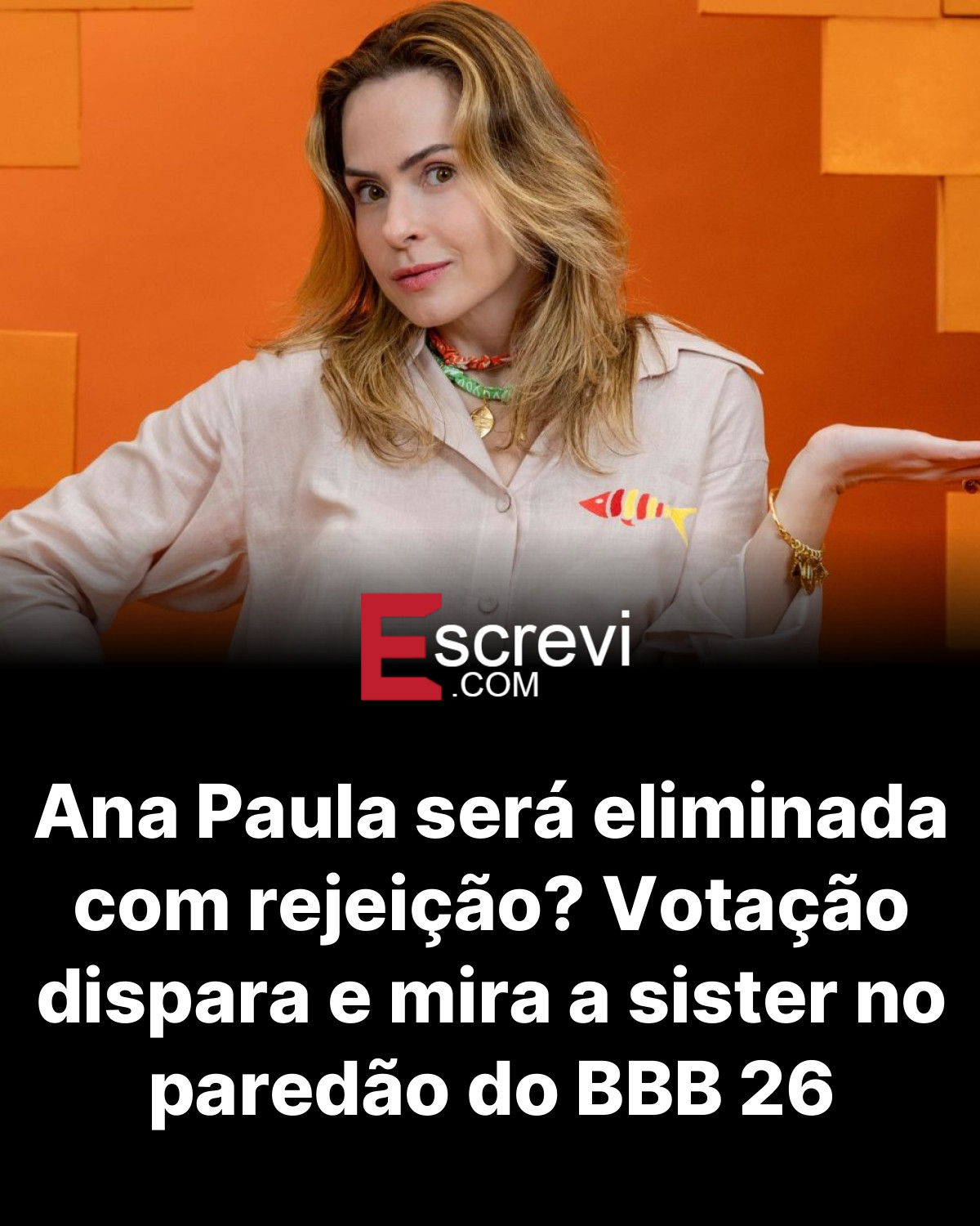Ana Paula será eliminada com rejeição? Votação dispara e mira a sister no paredão do BBB 26 card preto