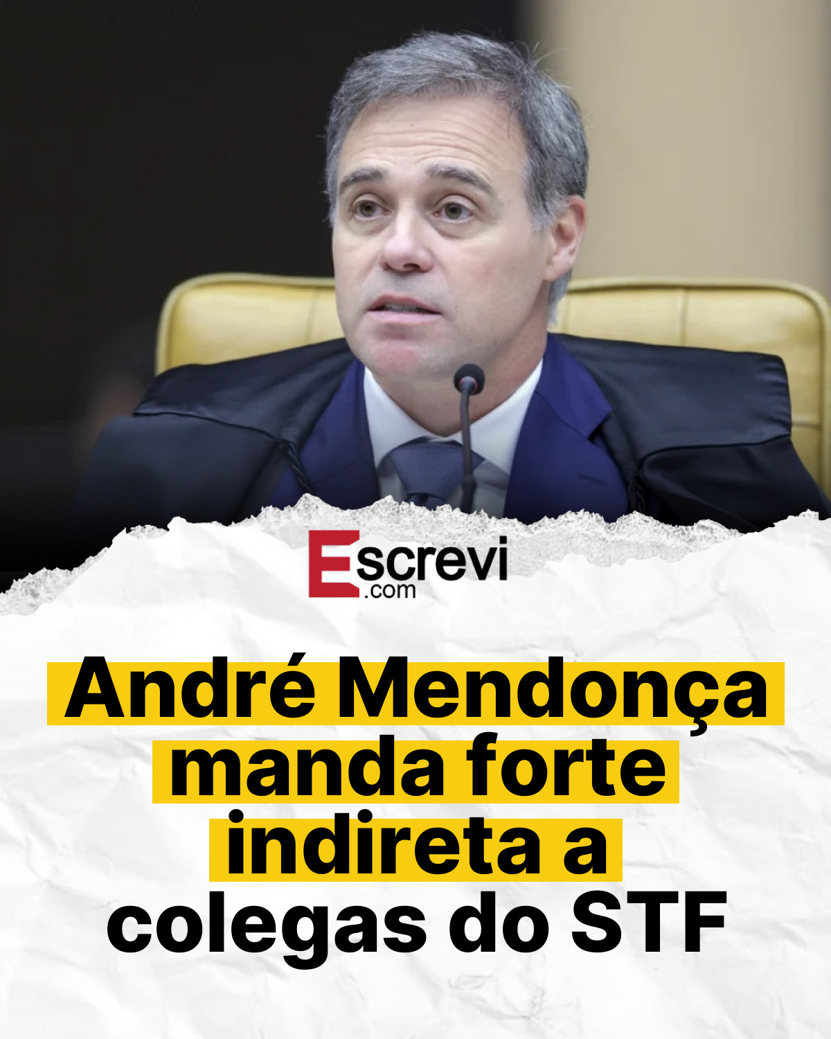 André Mendonça manda forte indireta a colegas do STF card branco
