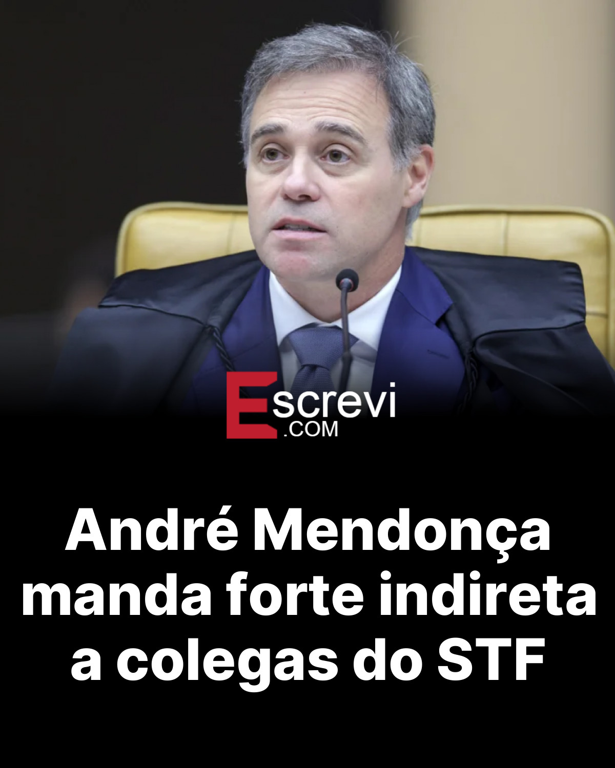 André Mendonça manda forte indireta a colegas do STF card preto