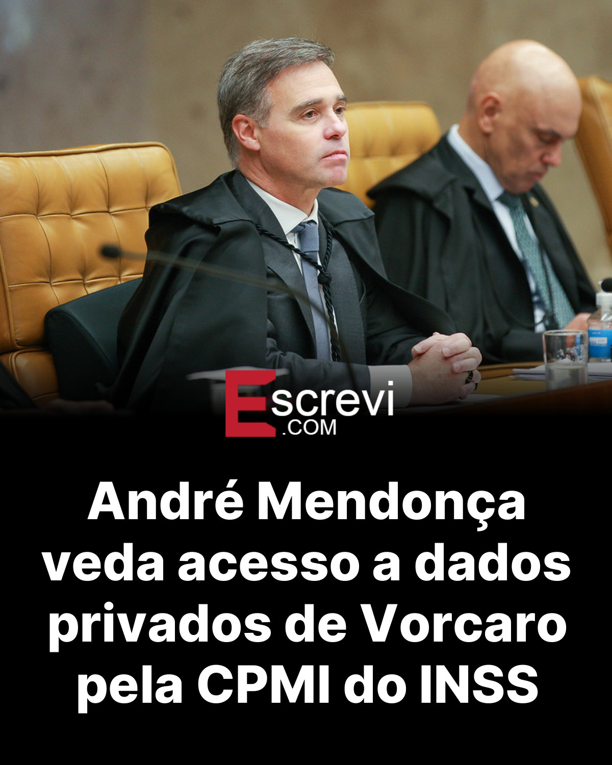 André Mendonça veda acesso a dados privados de Vorcaro pela CPMI do INSS card preto