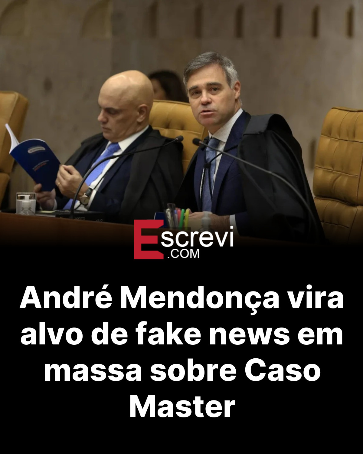 André Mendonça vira alvo de fake news em massa sobre Caso Master card preto