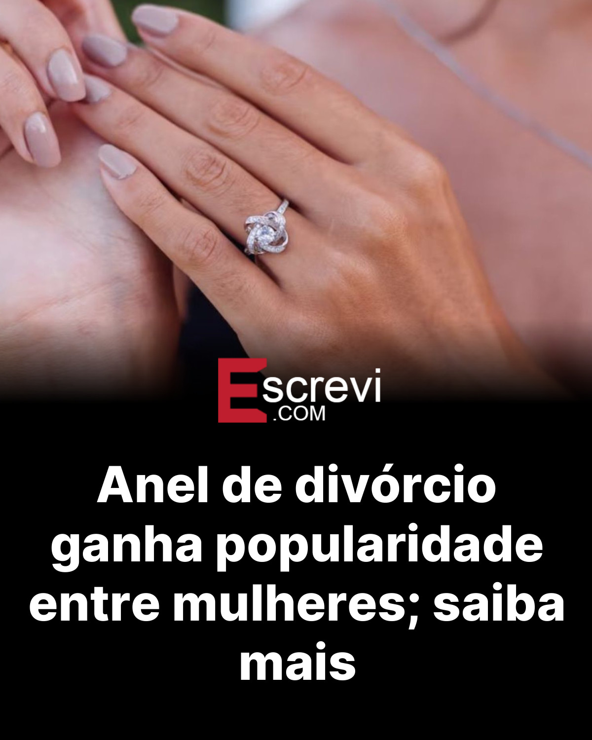 Anel de divórcio ganha popularidade entre mulheres; saiba mais card preto