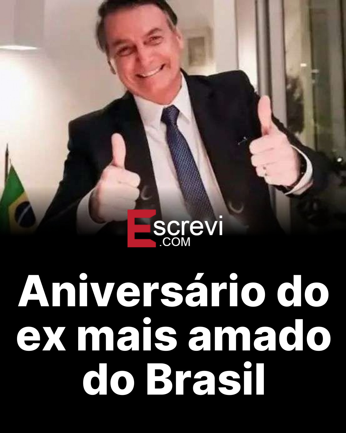 Aniversário do ex mais amado do Brasil card preto