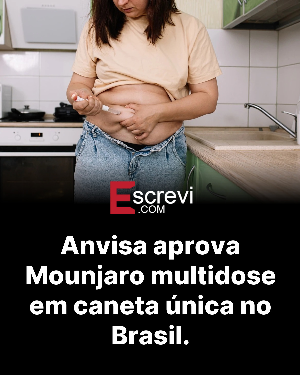 Anvisa aprova Mounjaro multidose em caneta única no Brasil. card preto